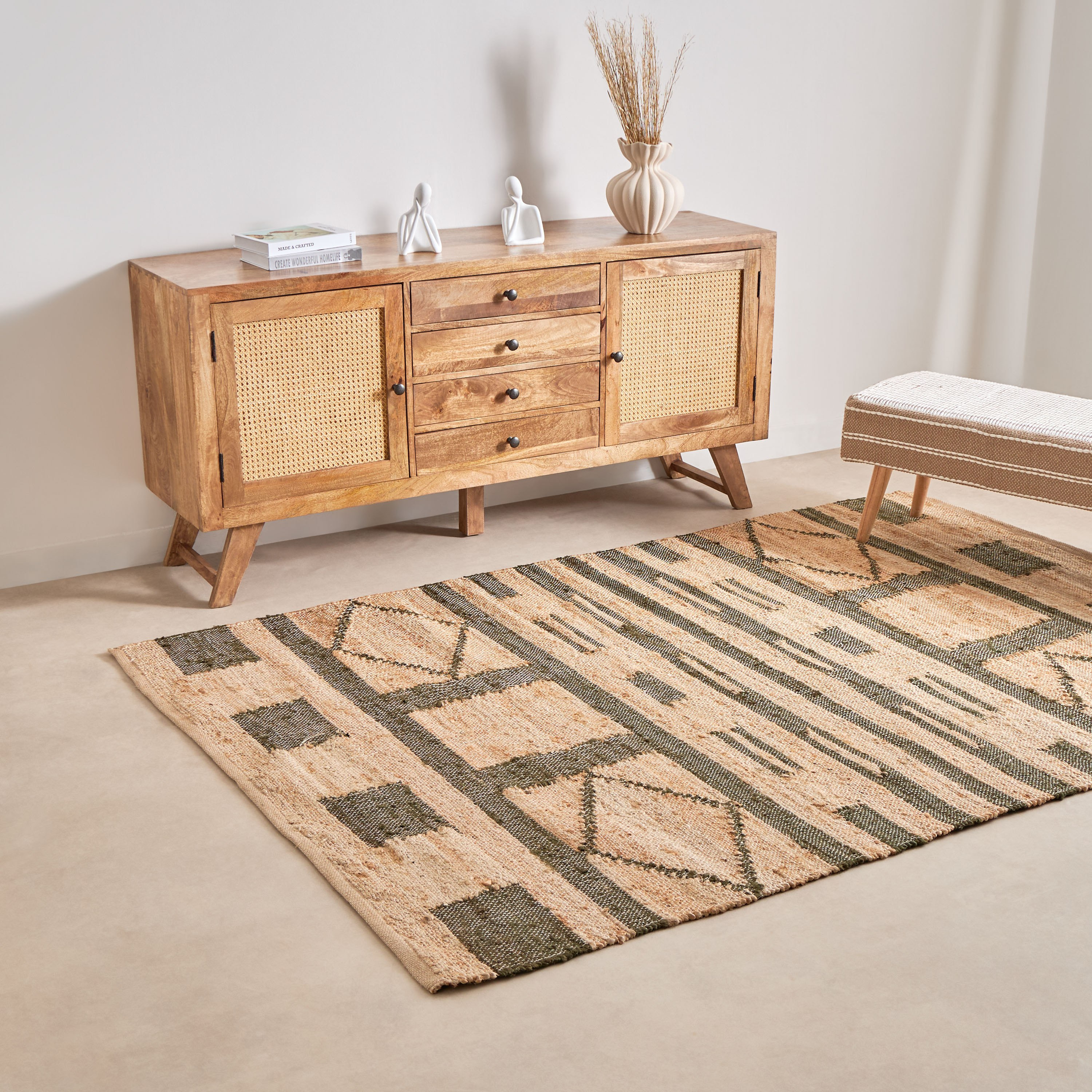 Inavi Handmade Jute Large Rug - 160x230 cm-hbxdecorandfurnishings-floorcoverings-rugs-image-1