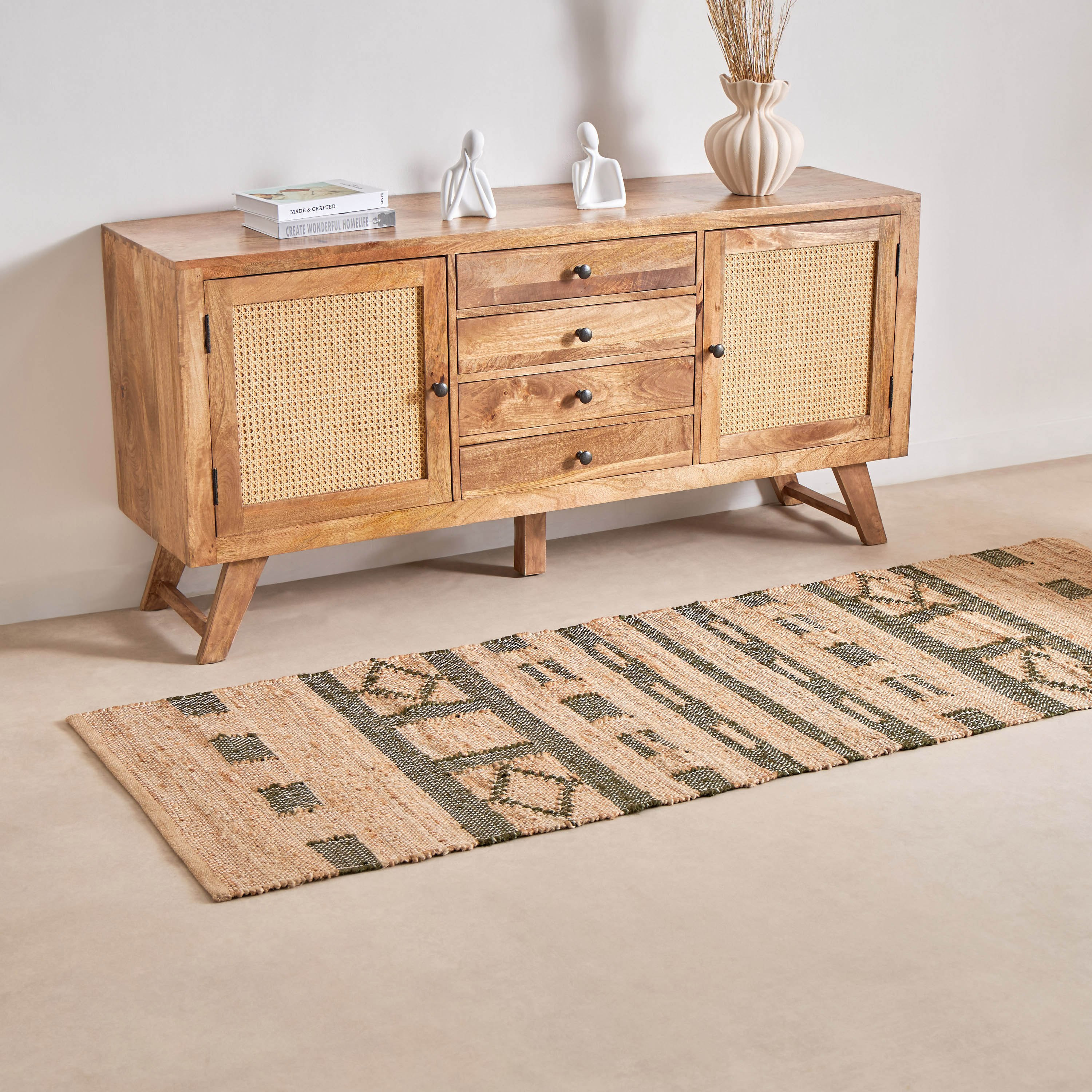 سجادة جوت مصنوعة يدويًا من إينافي - 80x230 سم-hbxdecorandfurnishings-floorcoverings-rugs-image-1