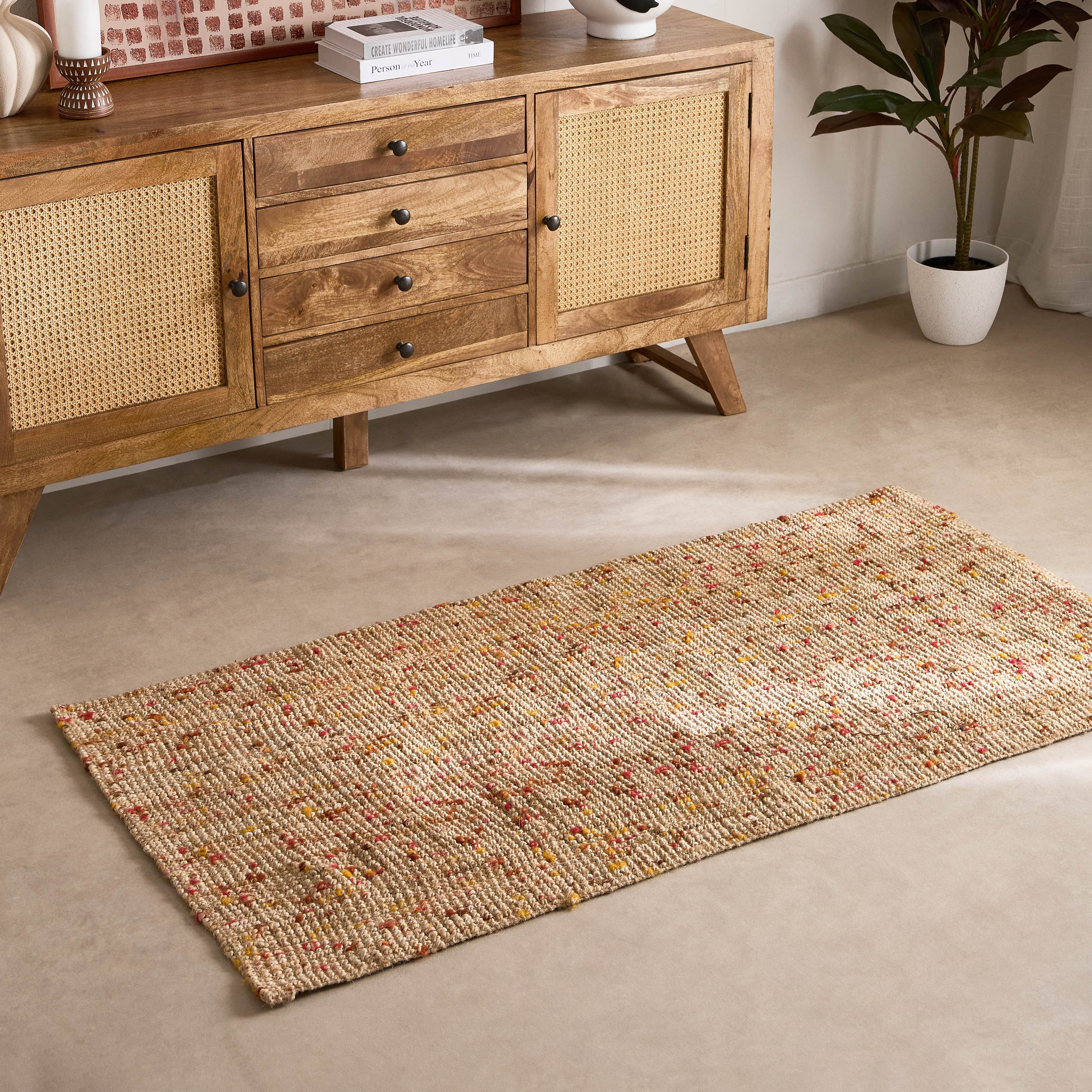 Vici Reha Handmade Jute Rug - 80x150 cm-hbxdecorandfurnishings-floorcoverings-rugs-image-1