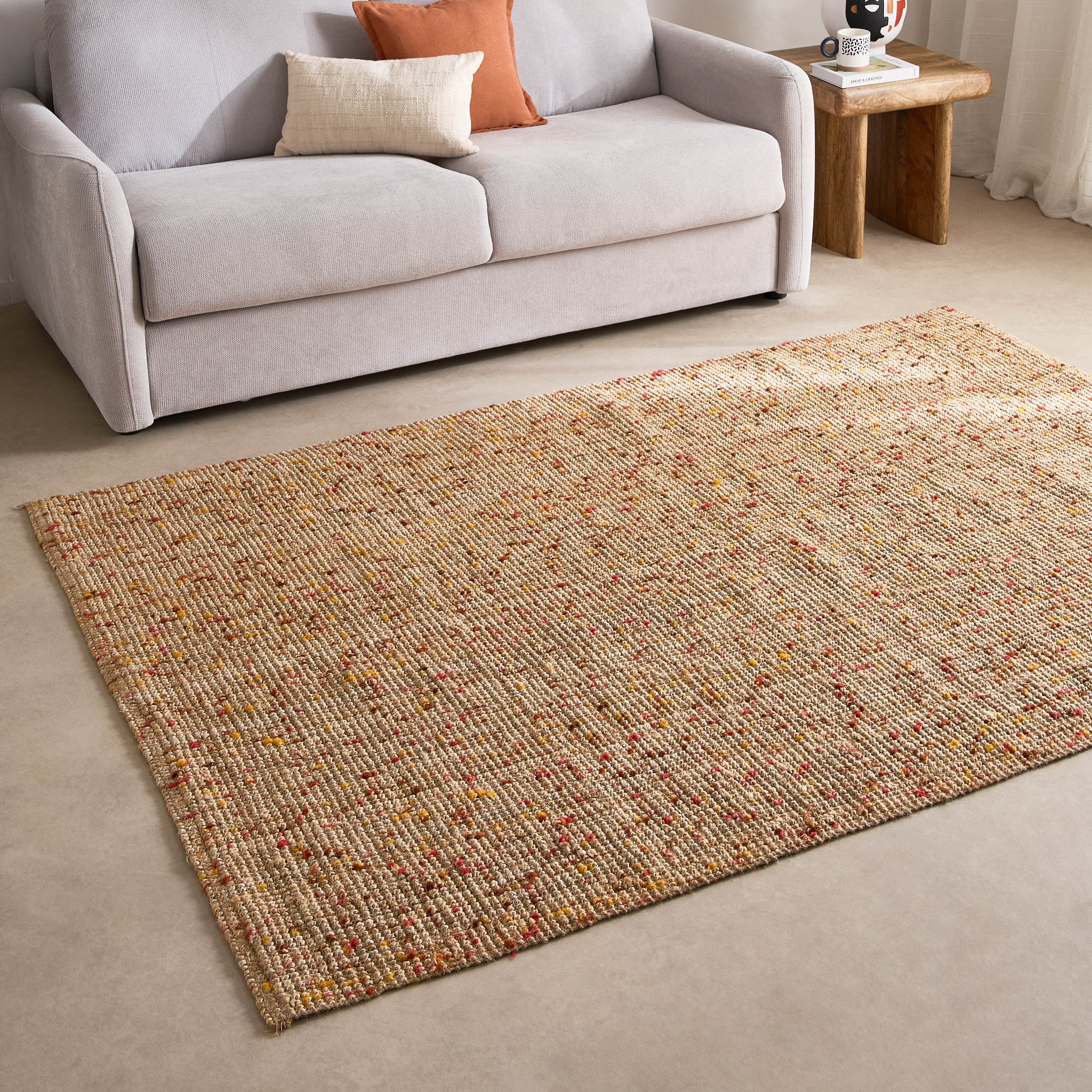 سجادة جوت كبيرة مصنوعة يدويًا ريها من فيشي - 160x230 سم-hbxdecorandfurnishings-floorcoverings-rugs-image-1