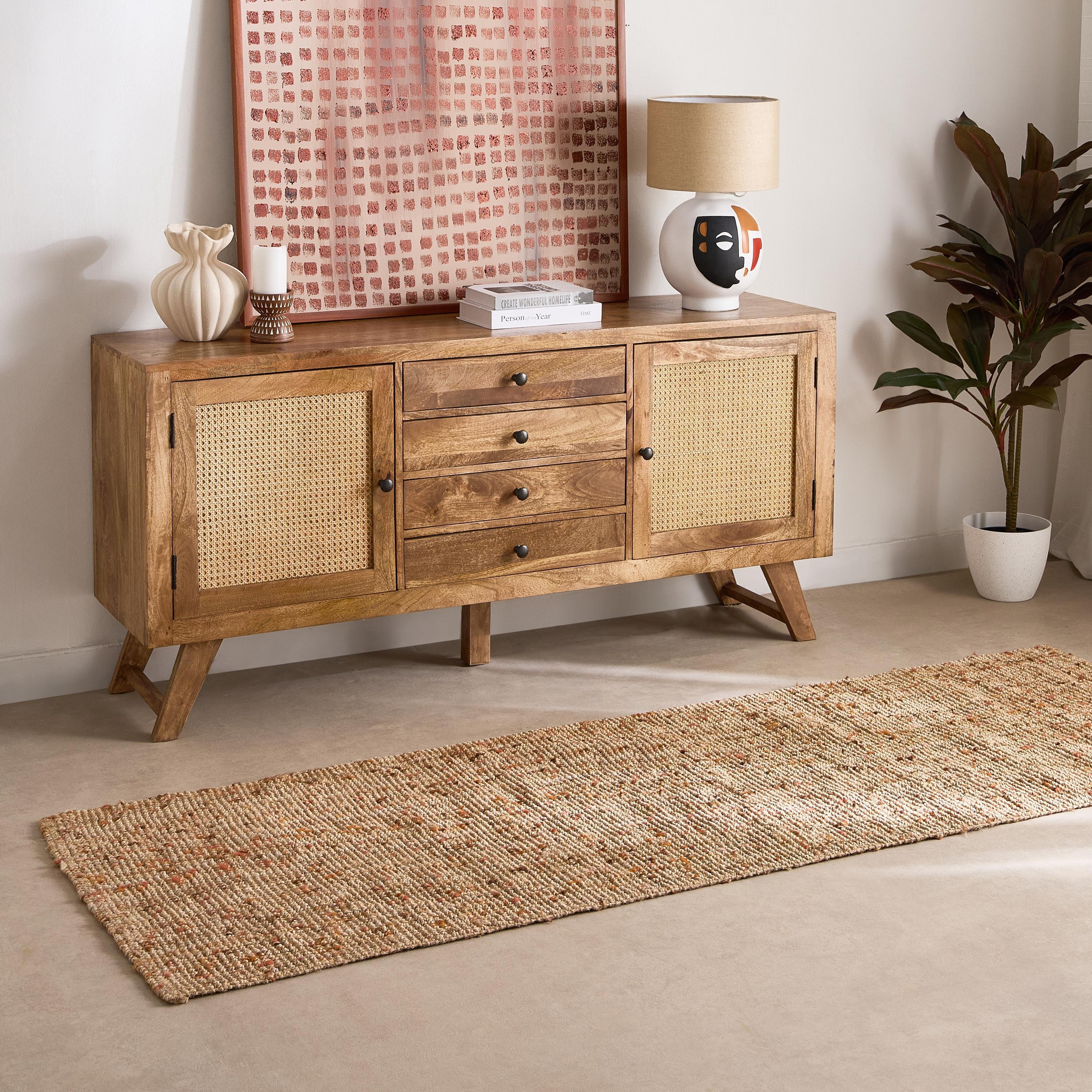 سجادة جوت مصنوعة يدويًا ريها من فيشي - 80x230 سم-hbxdecorandfurnishings-floorcoverings-rugs-image-5