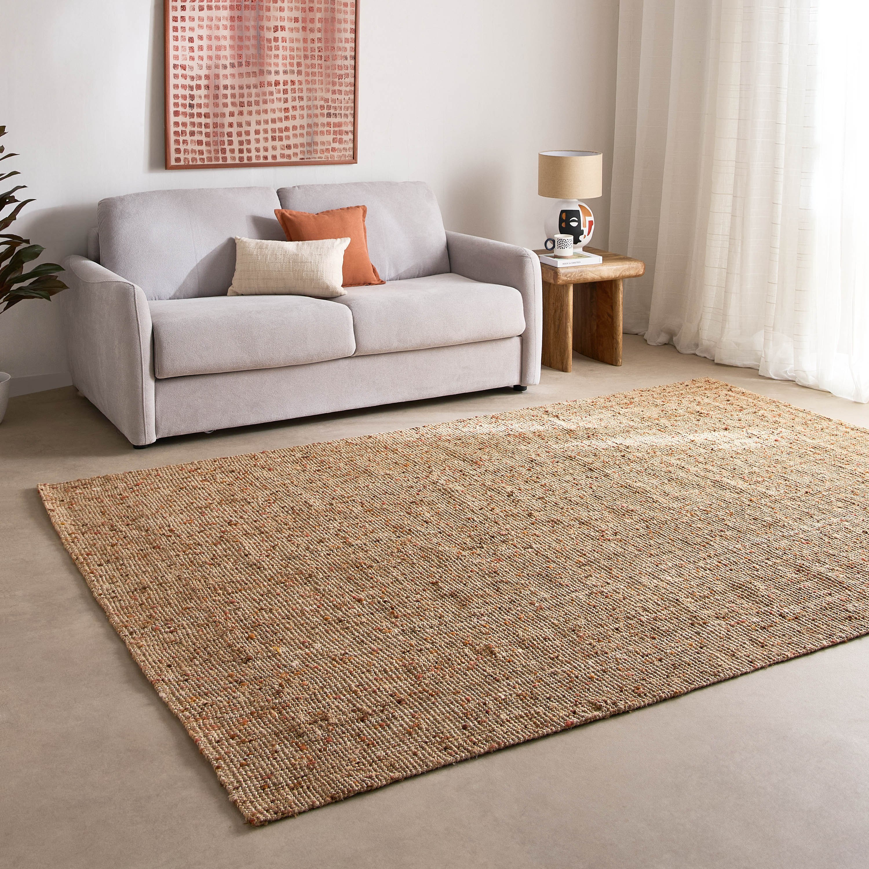 سجادة جوت كبيرة جدا مصنوعة يدويًا ريها من فيتشي - 240x350 سم-hbxdecorandfurnishings-floorcoverings-rugs-image-5