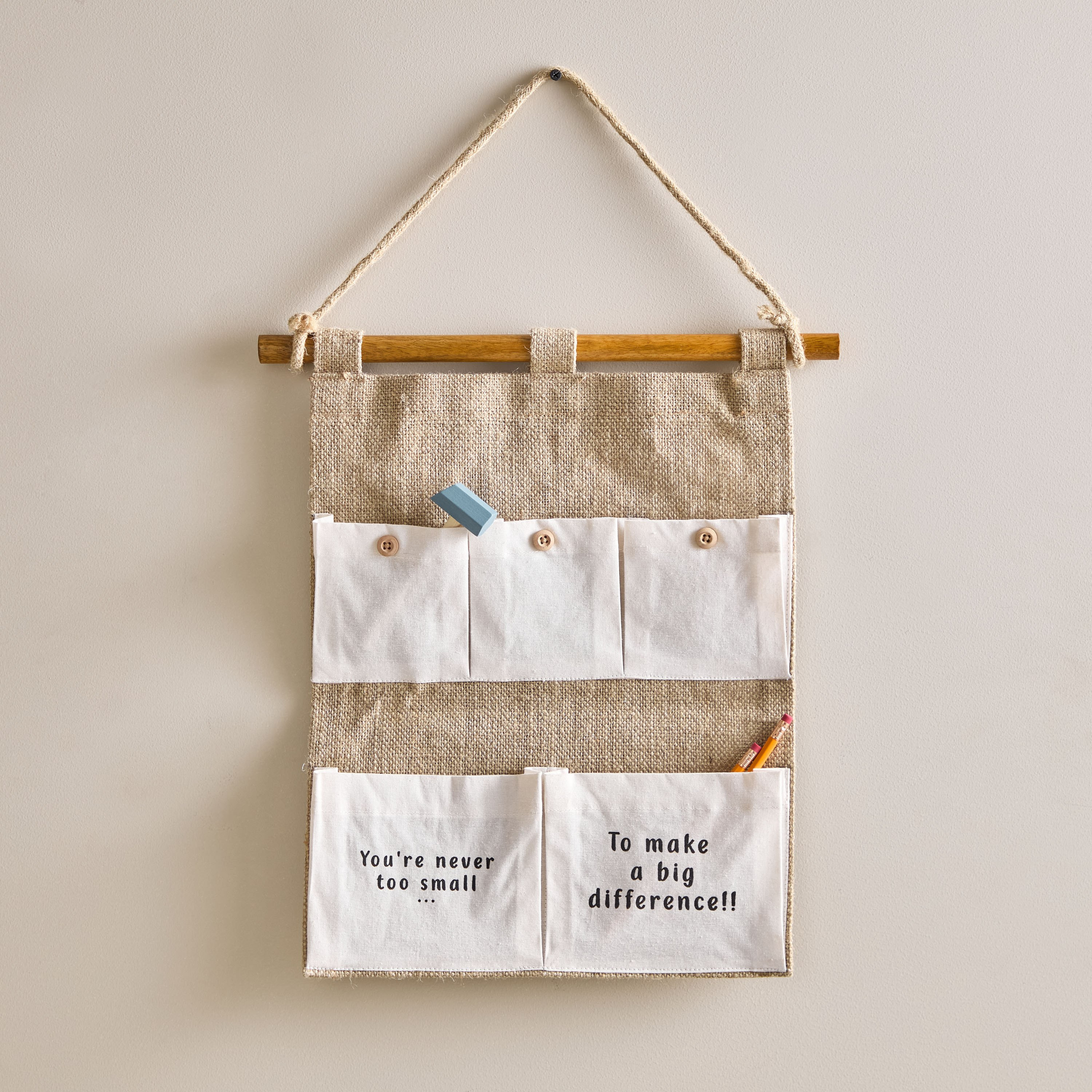 Animals Jute Cotton Kids Organizer - 35x65 cm-hbxhomeware-hbxkidsandyouth-image-1