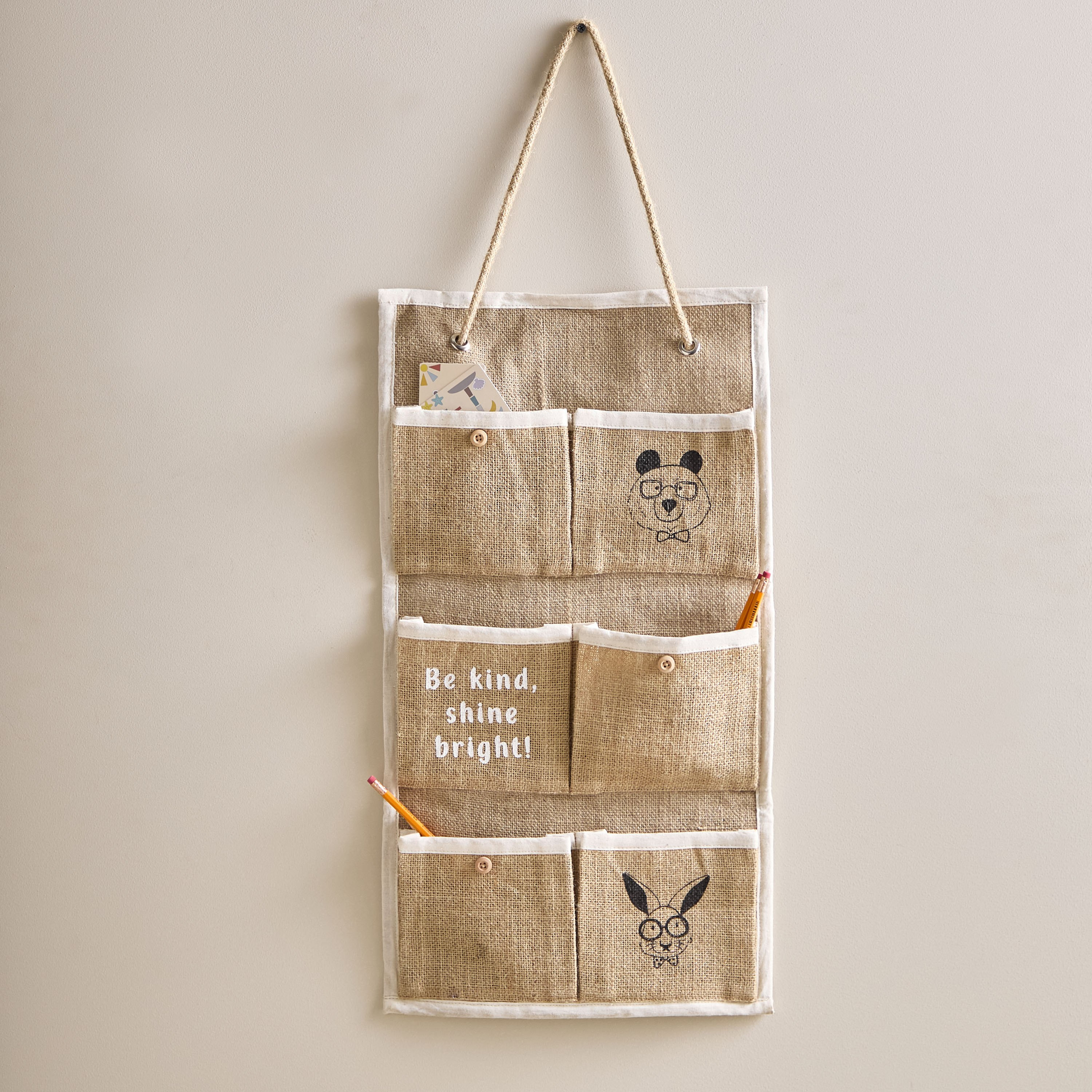 Eva Jute Cotton Kids Organizer - 35x45 cm-hbxhomeware-hbxkidsandyouth-image-1
