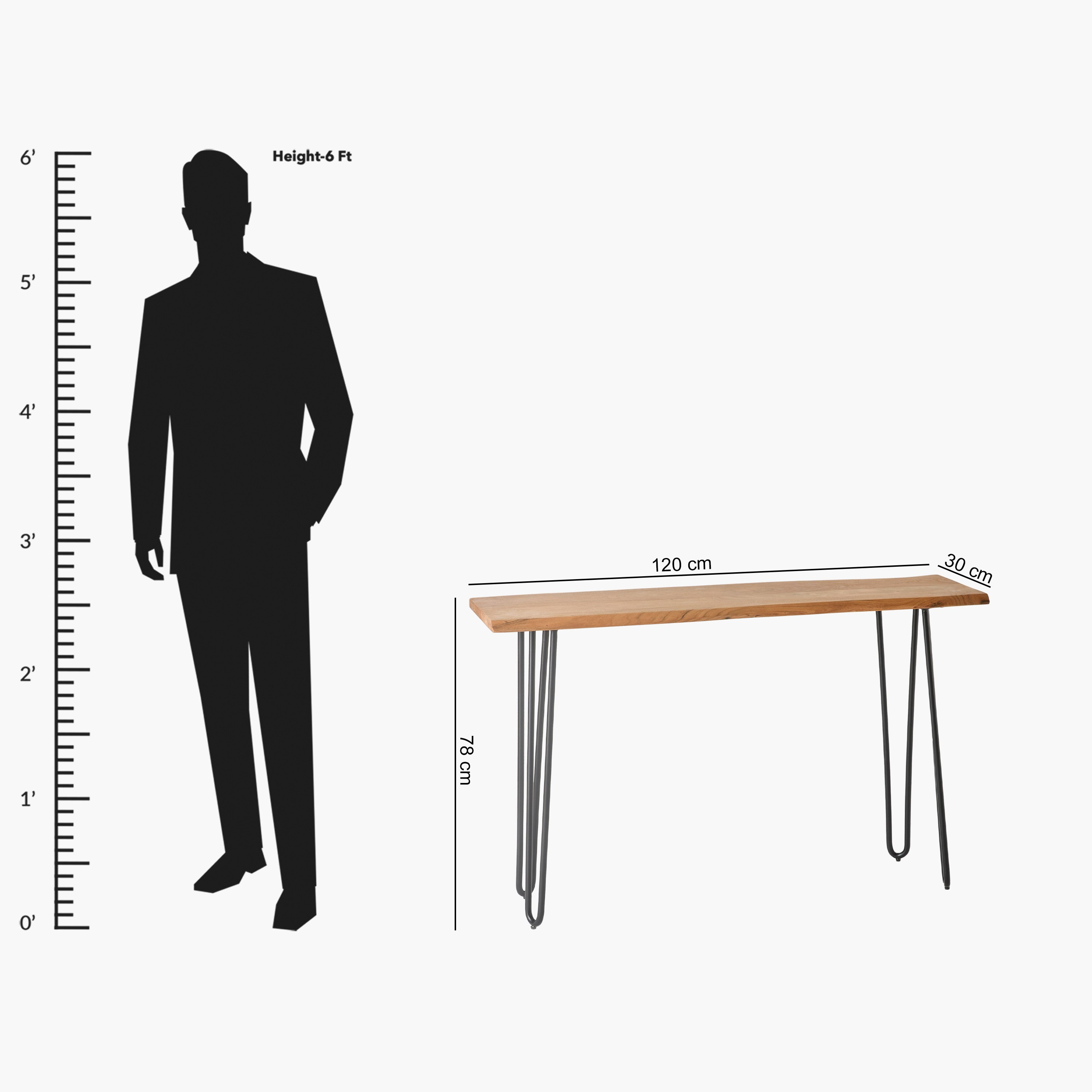 Cavon Corwin Live Edge Solid Wood Top Console Table-hbxfurniture-tablesandstands-consoletables-image-10