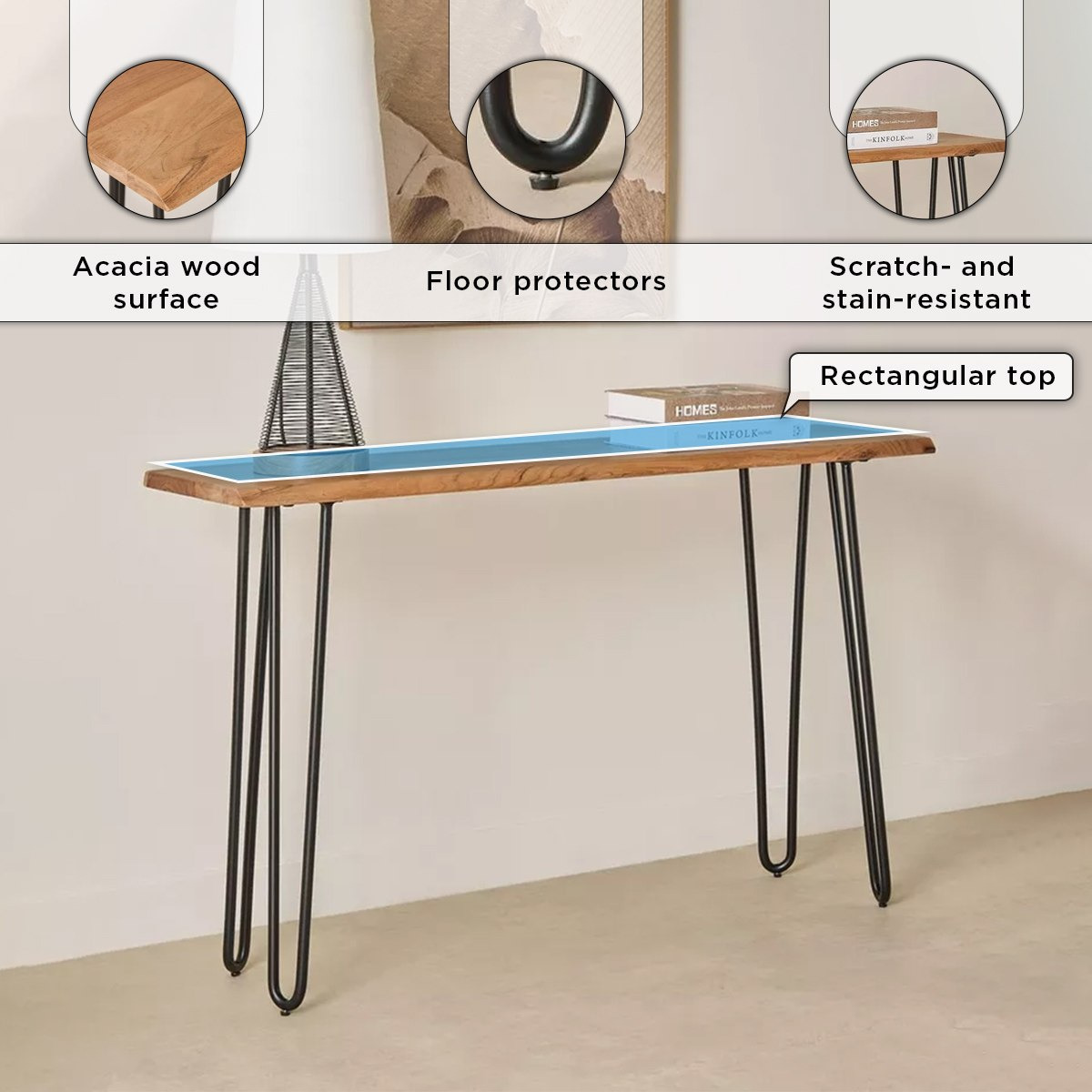 Cavon Corwin Live Edge Solid Wood Top Console Table-hbxfurniture-tablesandstands-consoletables-image-5