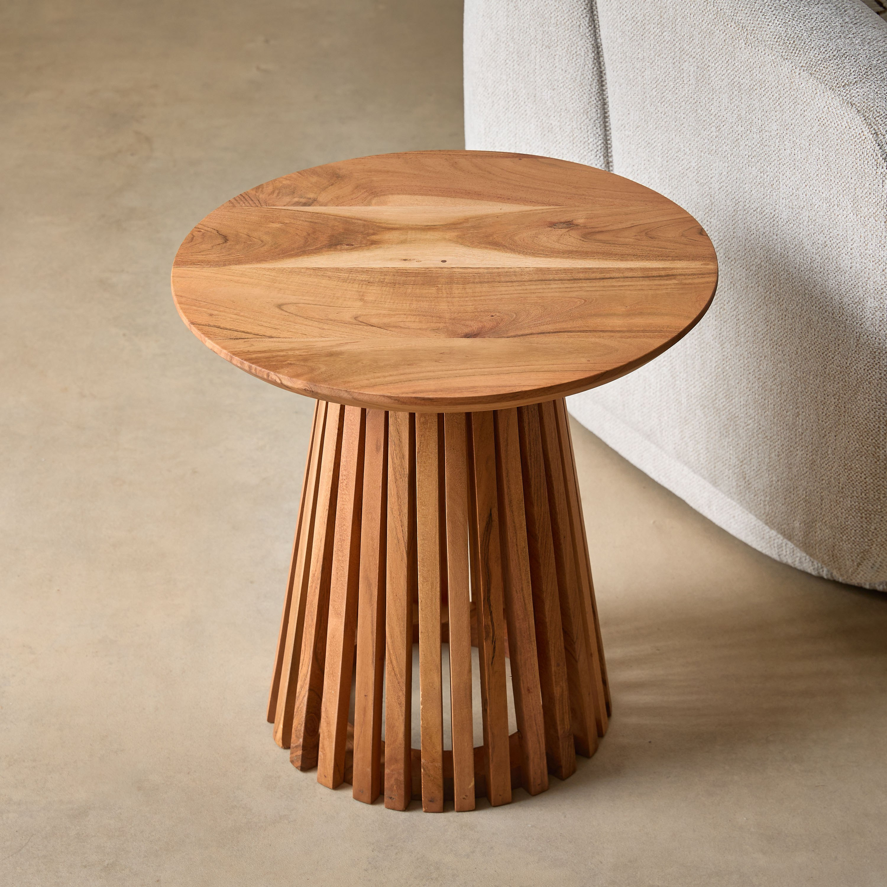 Cavon Dolce Round Solid Wood End Table-hbxfurniture-livingroom-endtables-image-2