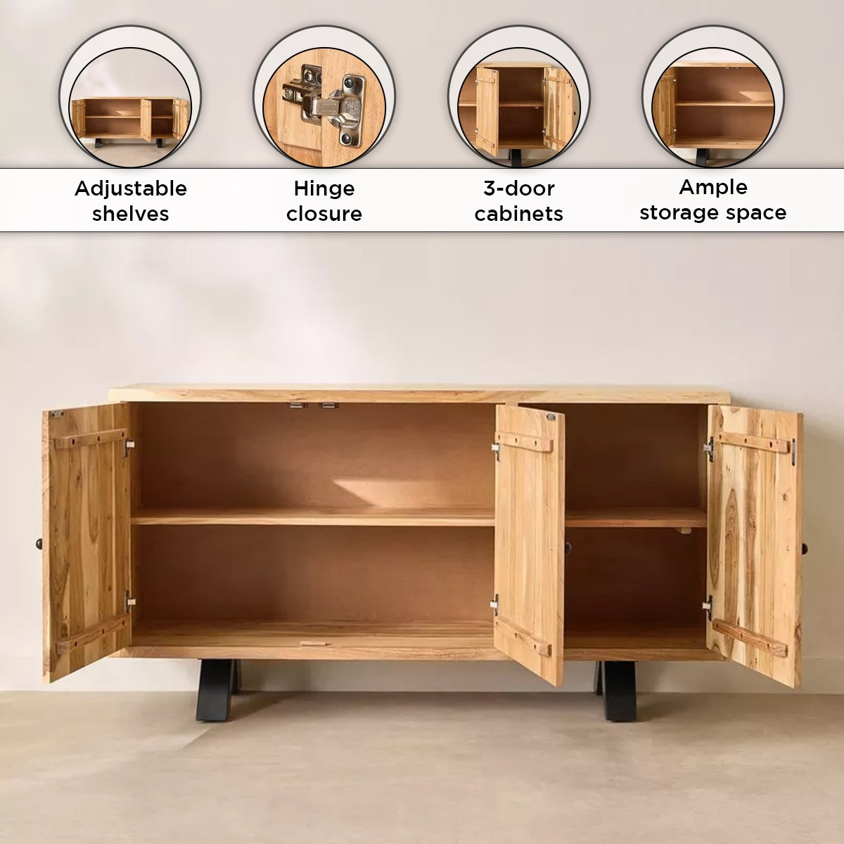 Vendra Arno 3-Door Live Edge Solid Wood Sideboard-hbxfurniture-diningroom-buffetsandsideboards-image-5