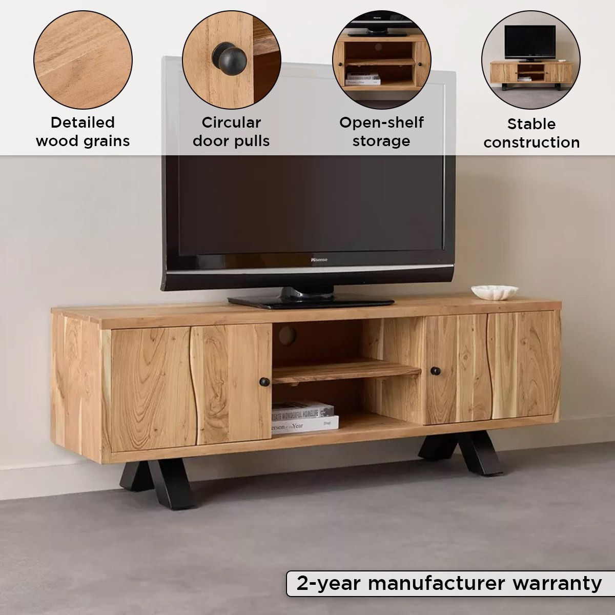 وحدة تلفزيون حتى 70 بوصة 1.6 متر بـ2 باب حوّاف طبيعية - أرنو من فيندرا-hbxlivingroom-mediaunitsandstorage-tvunits-image-4