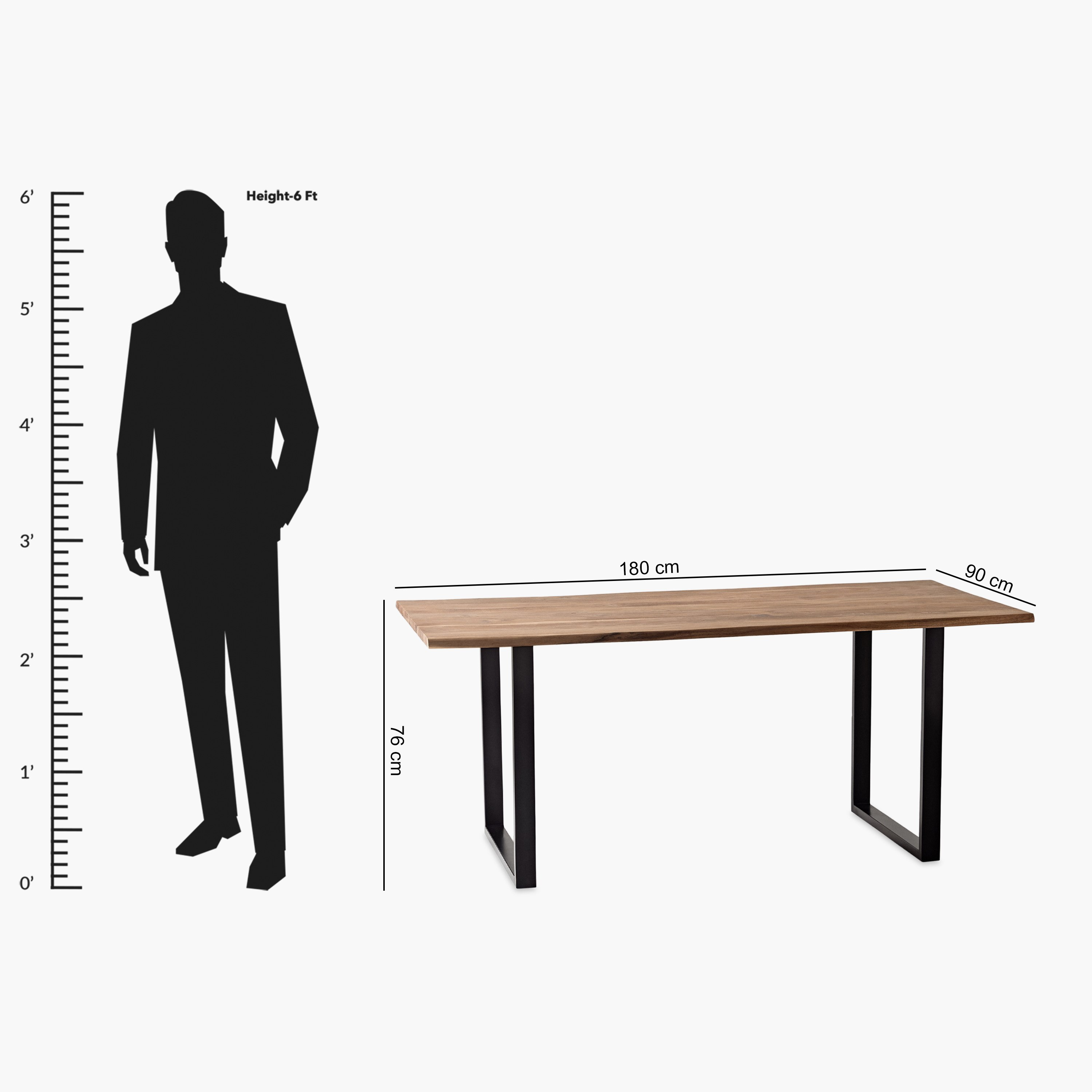 طاولة سُفرة لـ6 مقاعد من الخشب الصلب - كوستا لايف إيدج من فيندرا-hbxdiningroom-diningtablesandsets-diningtables-sixseater-image-12