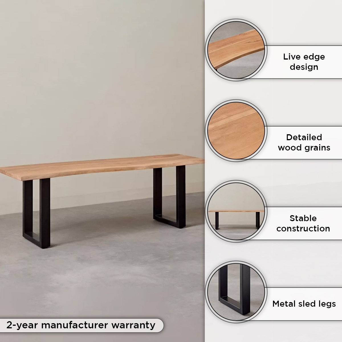 مقعد بنش من الخشب الصلب - كوستا لايف إيدج من فيندرا-hbxdiningroom-diningchairs-image-4