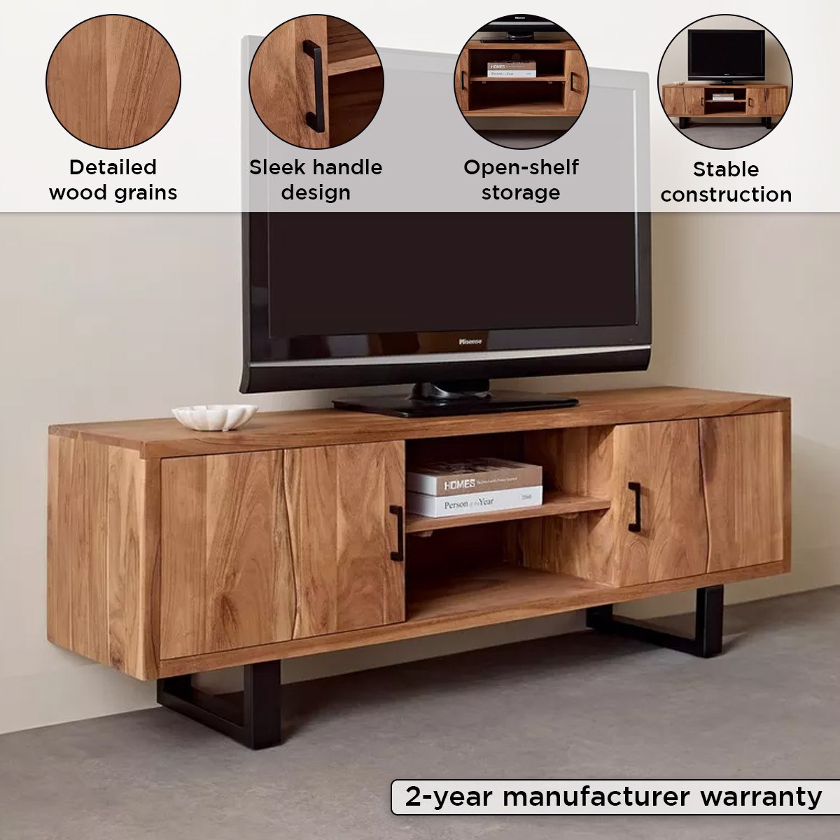 Vendra Costa 1.6 Metre 2-Door Live Edge TV Unit for TVs up to 70 inches-hbxlivingroom-mediaunitsandstorage-tvunits-image-4