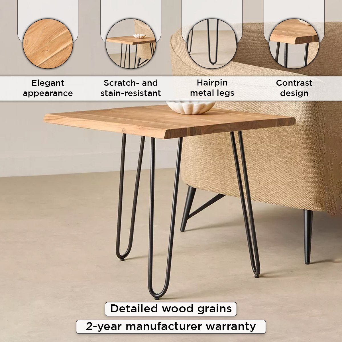 طاولة جانبية بسطح من الخشب الصلب - كوروين لايف إيدج من فيندرا -hbxfurniture-livingroom-endtables-image-4
