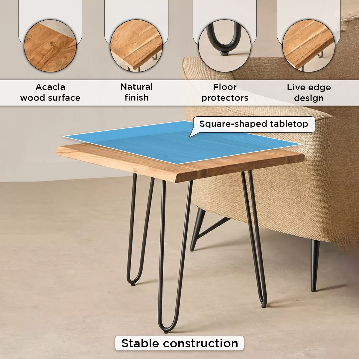 طاولة جانبية بسطح من الخشب الصلب - كوروين لايف إيدج من فيندرا -hbxfurniture-livingroom-endtables-image-5