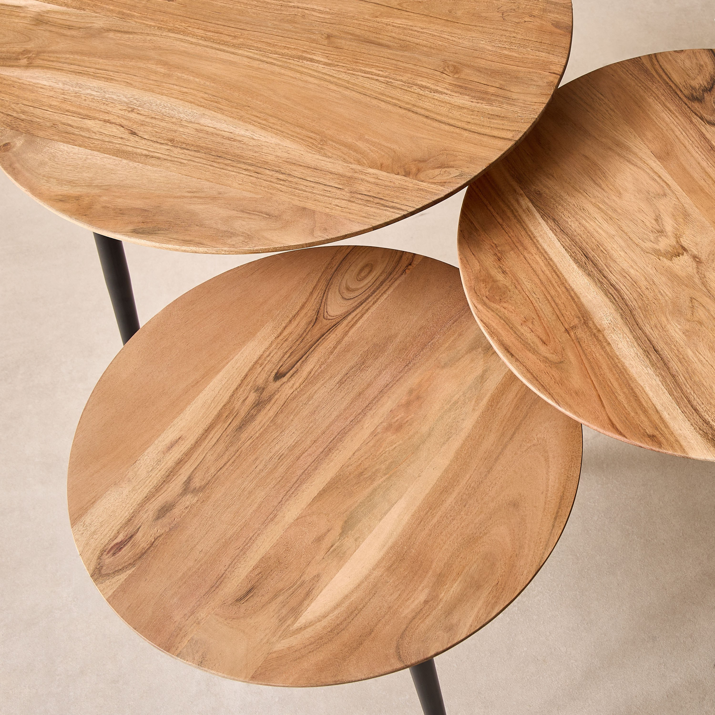 طقم طاولات متداخلة 3 قطع من الخشب الصلب - لاك من كافون-hbxfurniture-livingroom-nestingtables-image-3
