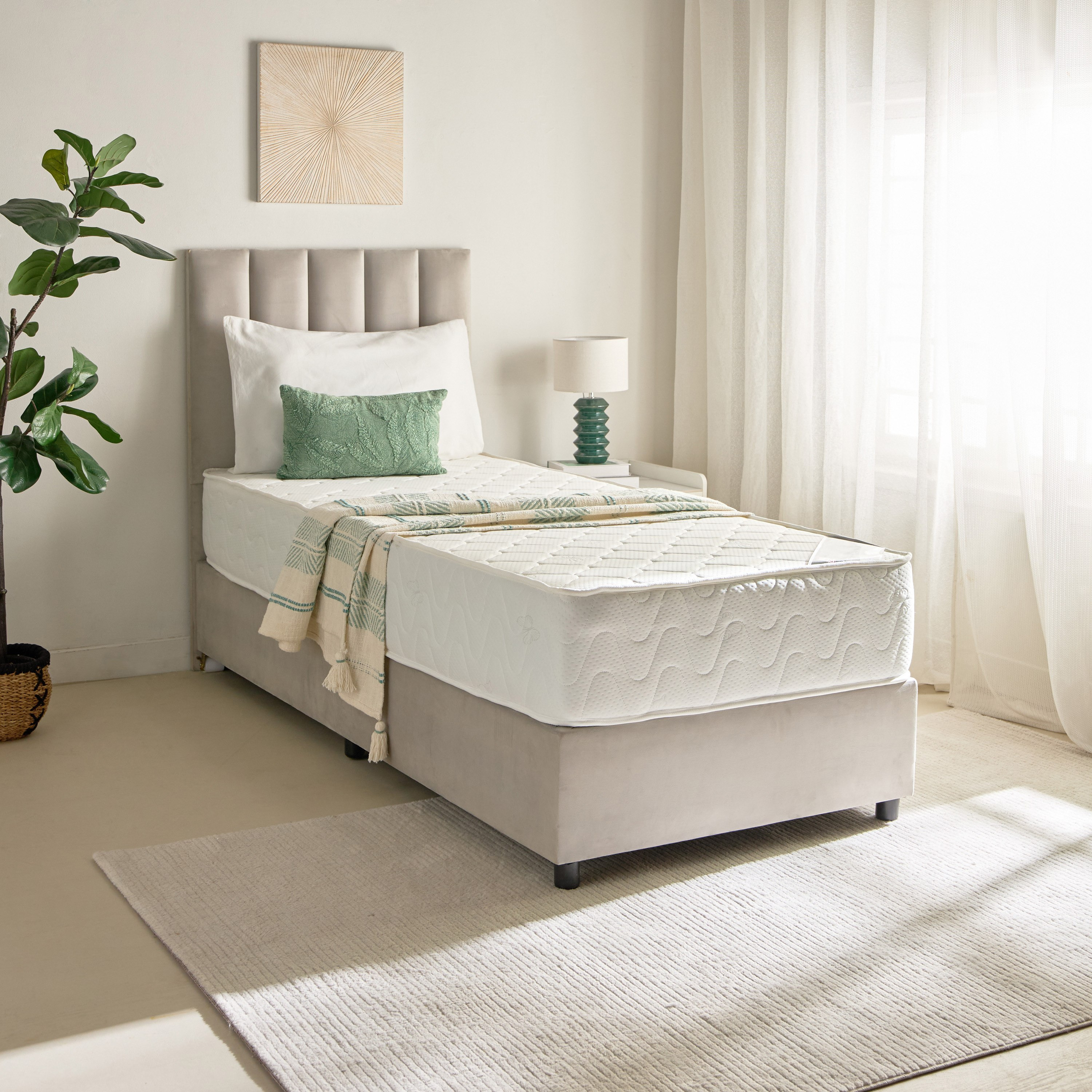 مرتبة فرديّة إسفنج بنوابض حلزونية من آي سوبريم -  90x200x25 سم-hbxfurniture-bedroom-mattresses-single-image-9