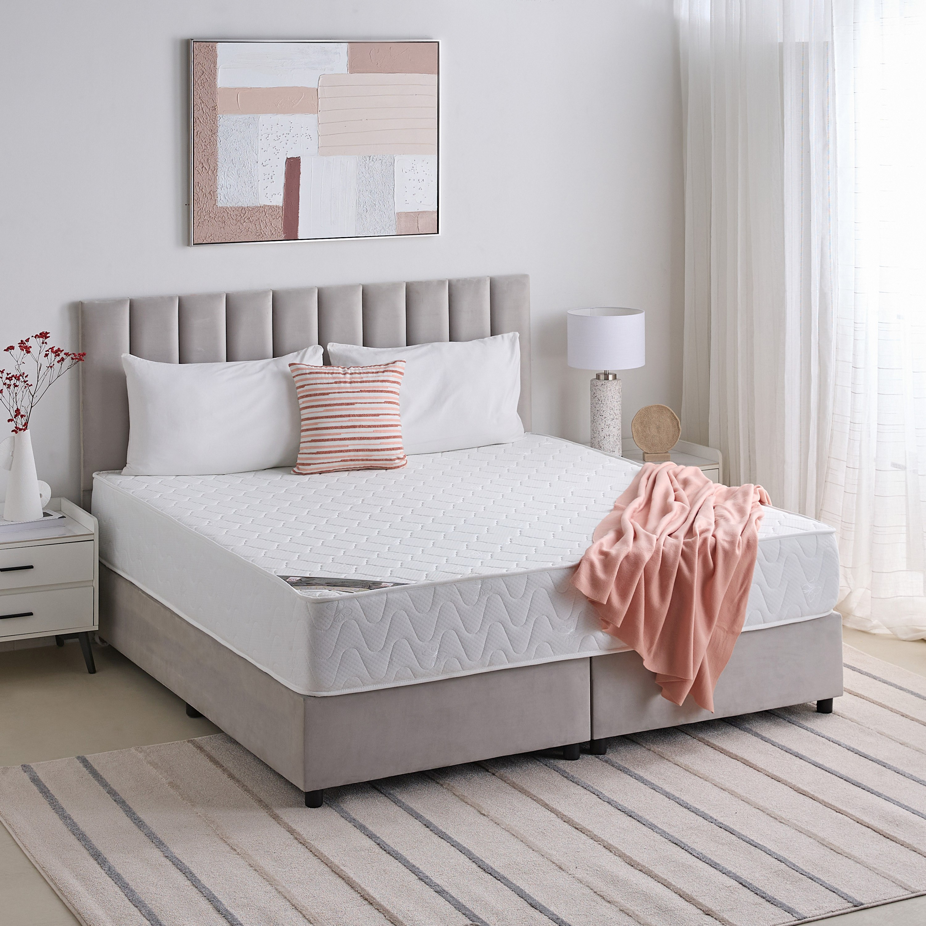 مرتبة كينج إسفنجية بنوابض حلزونية من آي سوبريم -  180x200x25 سم-hbxfurniture-mattresses-king-image-9