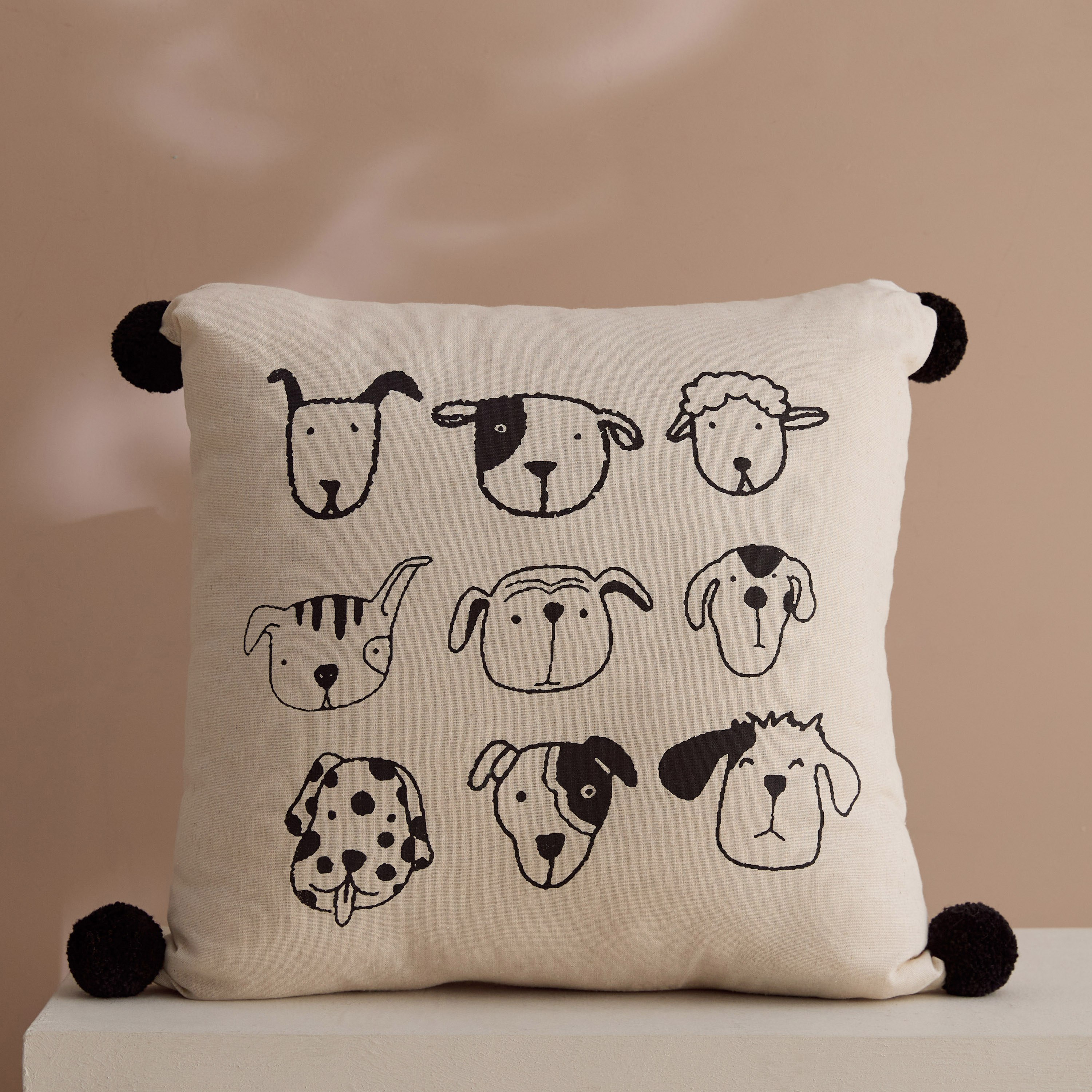 Forresta Animal Faces Filled Cushion - 45x45 cm-hbxhomeware-hbxbedroom-image-1