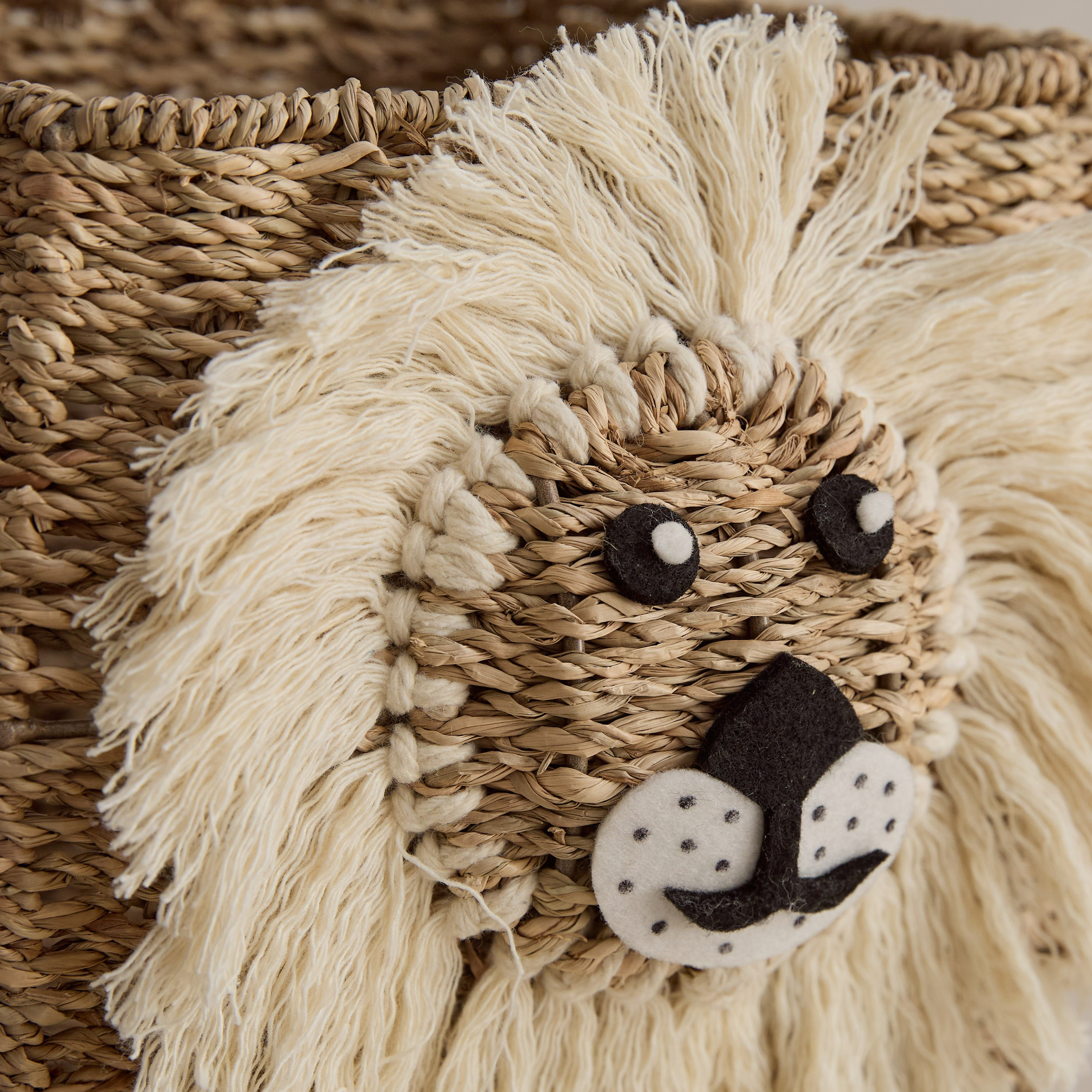 Forresta Lion Face Handmade Basket - 21x21x18 cm-hbxhomeware-hbxkidsandyouth-image-3