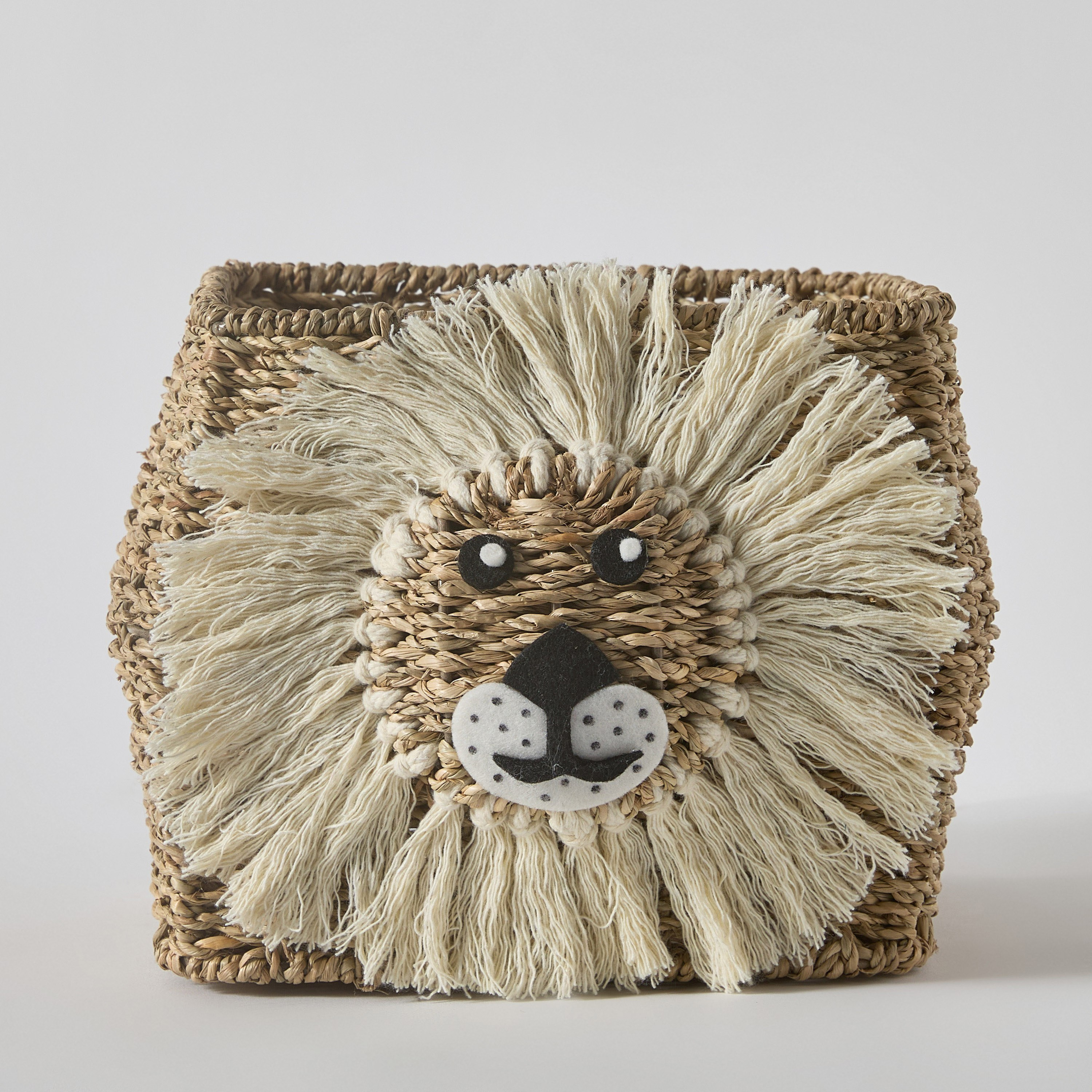 Forresta Lion Face Handmade Basket - 21x21x18 cm-hbxhomeware-hbxkidsandyouth-image-5