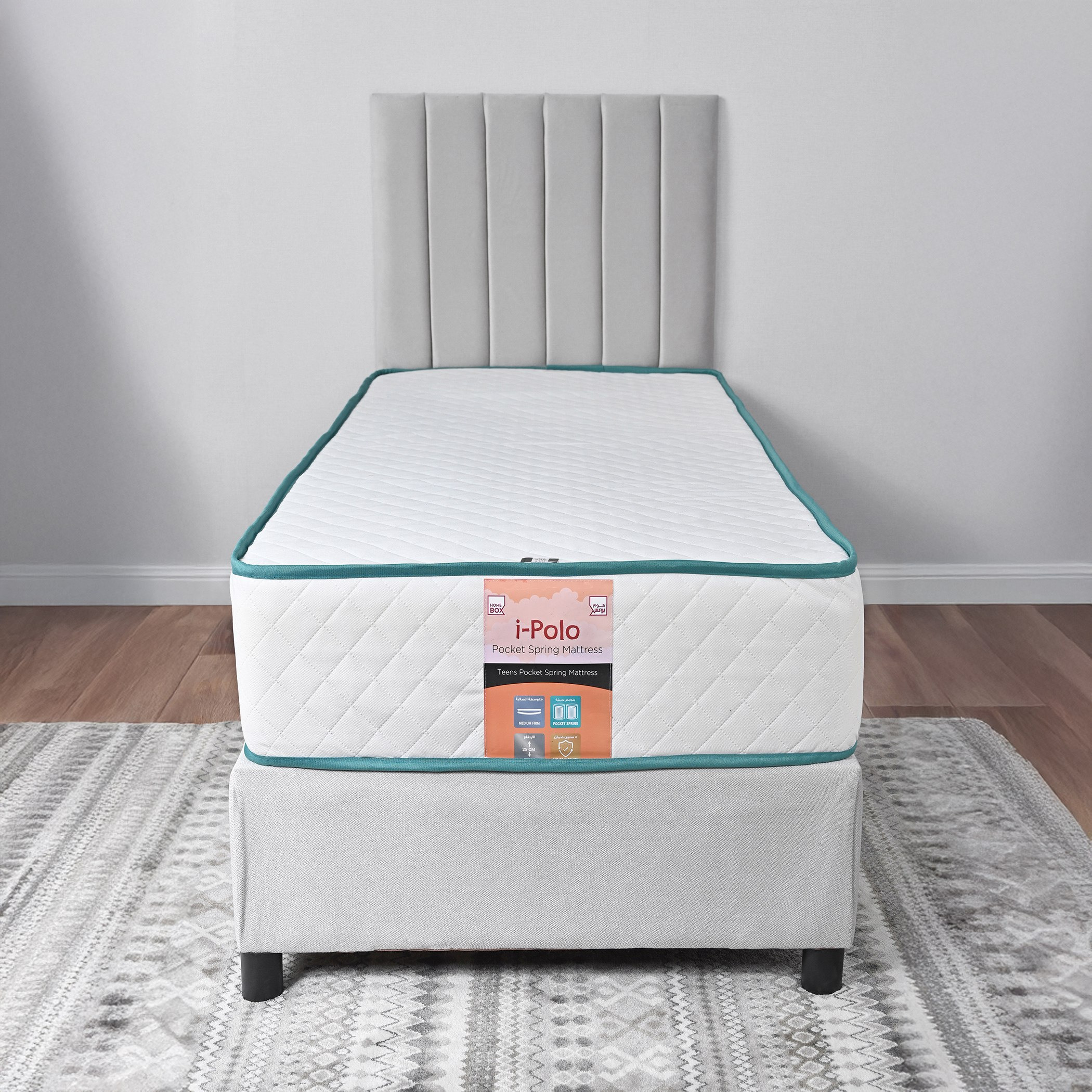 مرتبة فردية بنوابض جيبية للأطفال من سليب إيز آي بولو - 90x190x25 سم-hbxfurniture-bedroom-mattresses-single-image-1