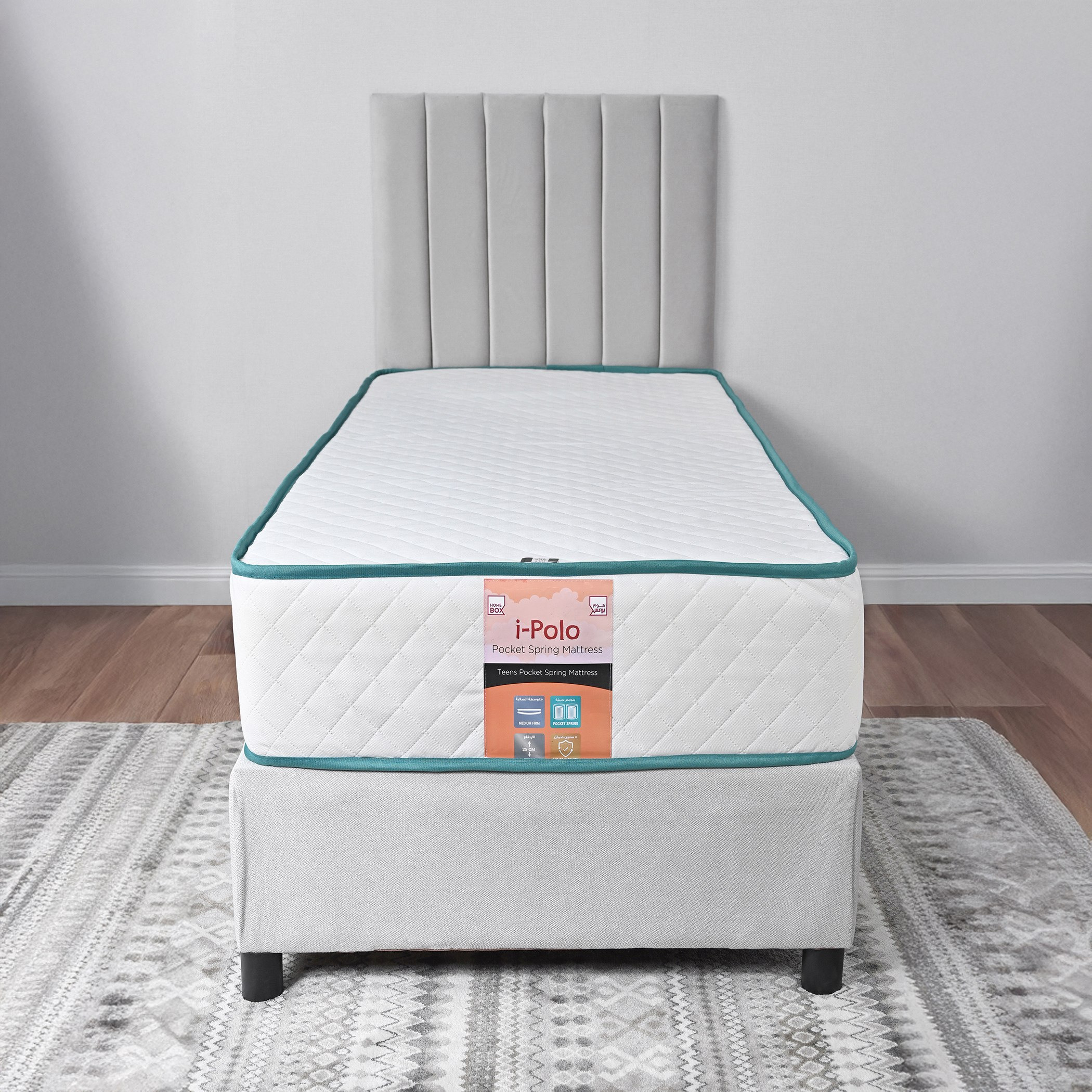مرتبة فردية بنوابض جيبية للأطفال من سليب إيز آي بولو - 90x200x25 سم-hbxfurniture-bedroom-mattresses-single-image-1