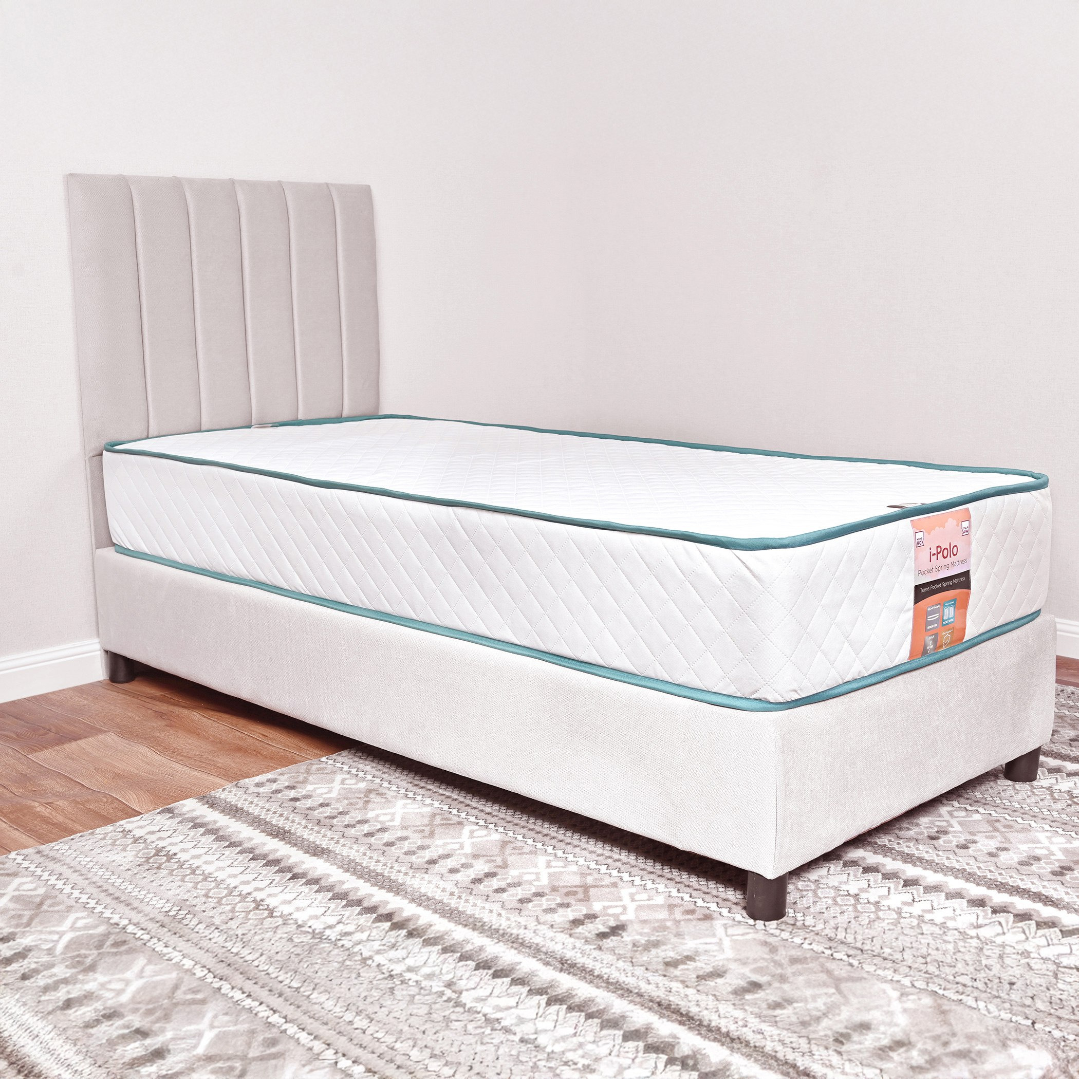 مرتبة فردية بنوابض جيبية للأطفال من سليب إيز آي بولو - 90x200x25 سم-hbxfurniture-bedroom-mattresses-single-image-2