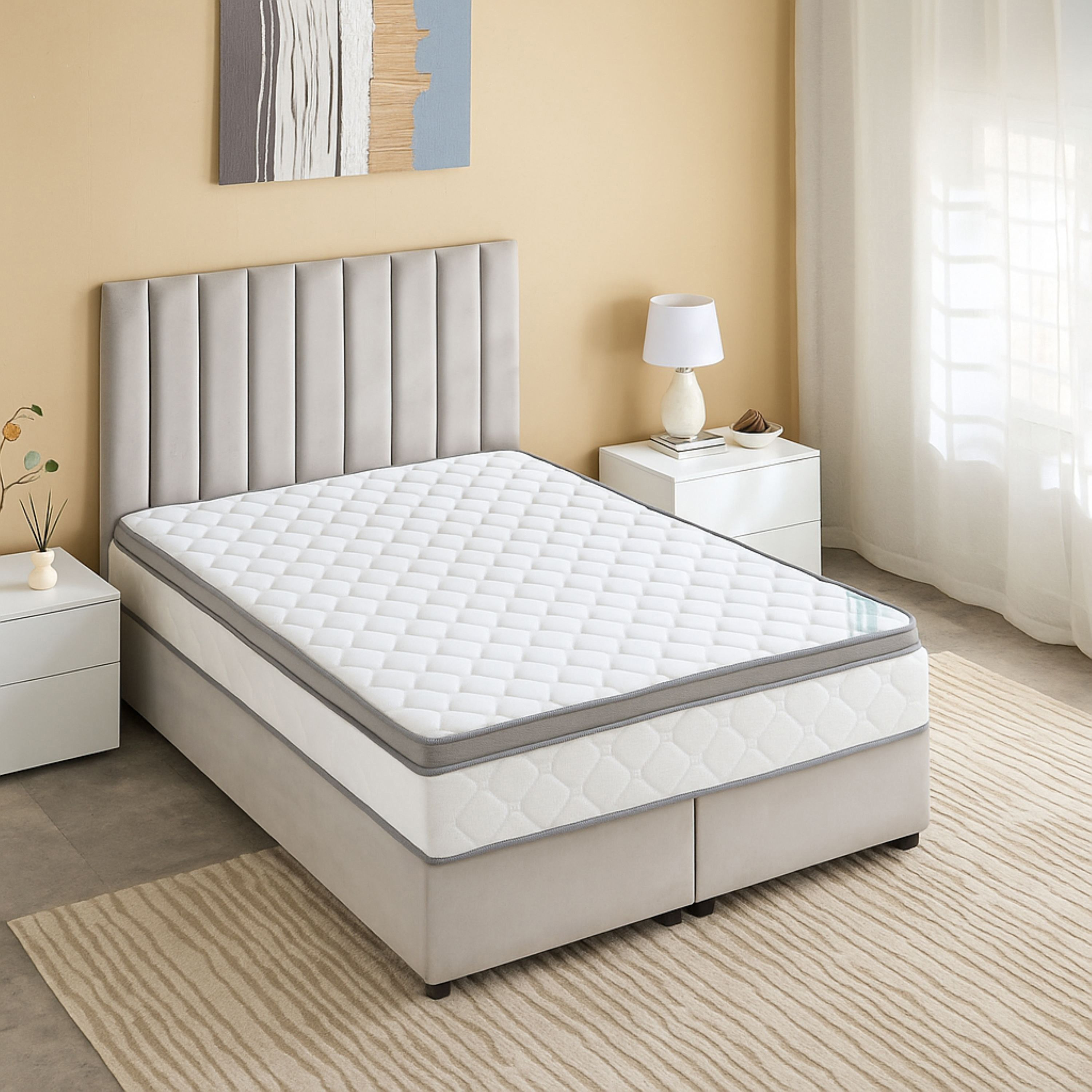 مرتبة كوين بإسفنج مجدد من سليب نست آي ميديكو يوروتوب - 140x200x23 سم-hbxbedroom-mattresses-queen-image-3