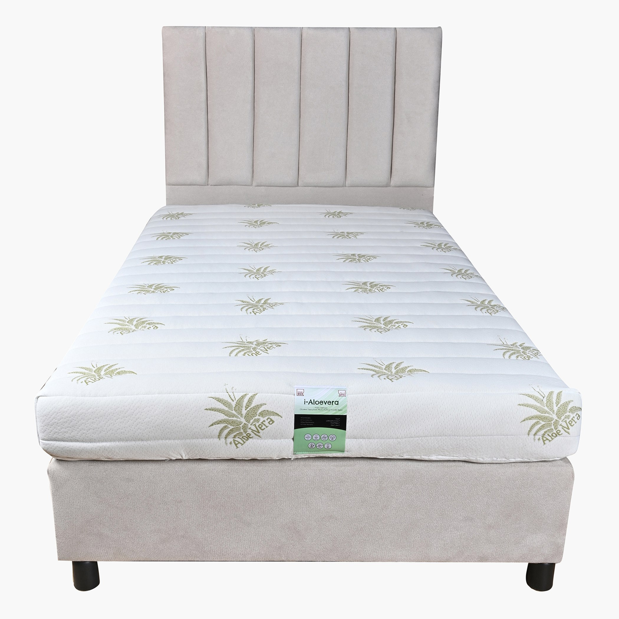 مرتبة فردية إسفنج وقماش للأطفال من سليب إيز آي ألوفيرا - 90x190x16 سم-hbxfurniture-bedroom-mattresses-single-image-3