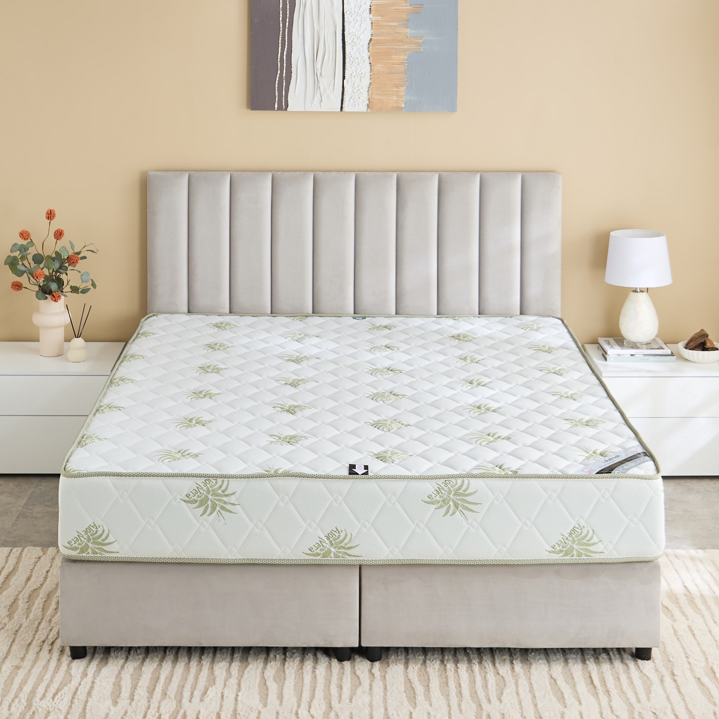 SleepNest iRefresh Aloevera Breathable Fabric Medium Firm Pocket Spring King Mattress - 180x200x25cm-hbxfurniture-mattresses-king-image-2