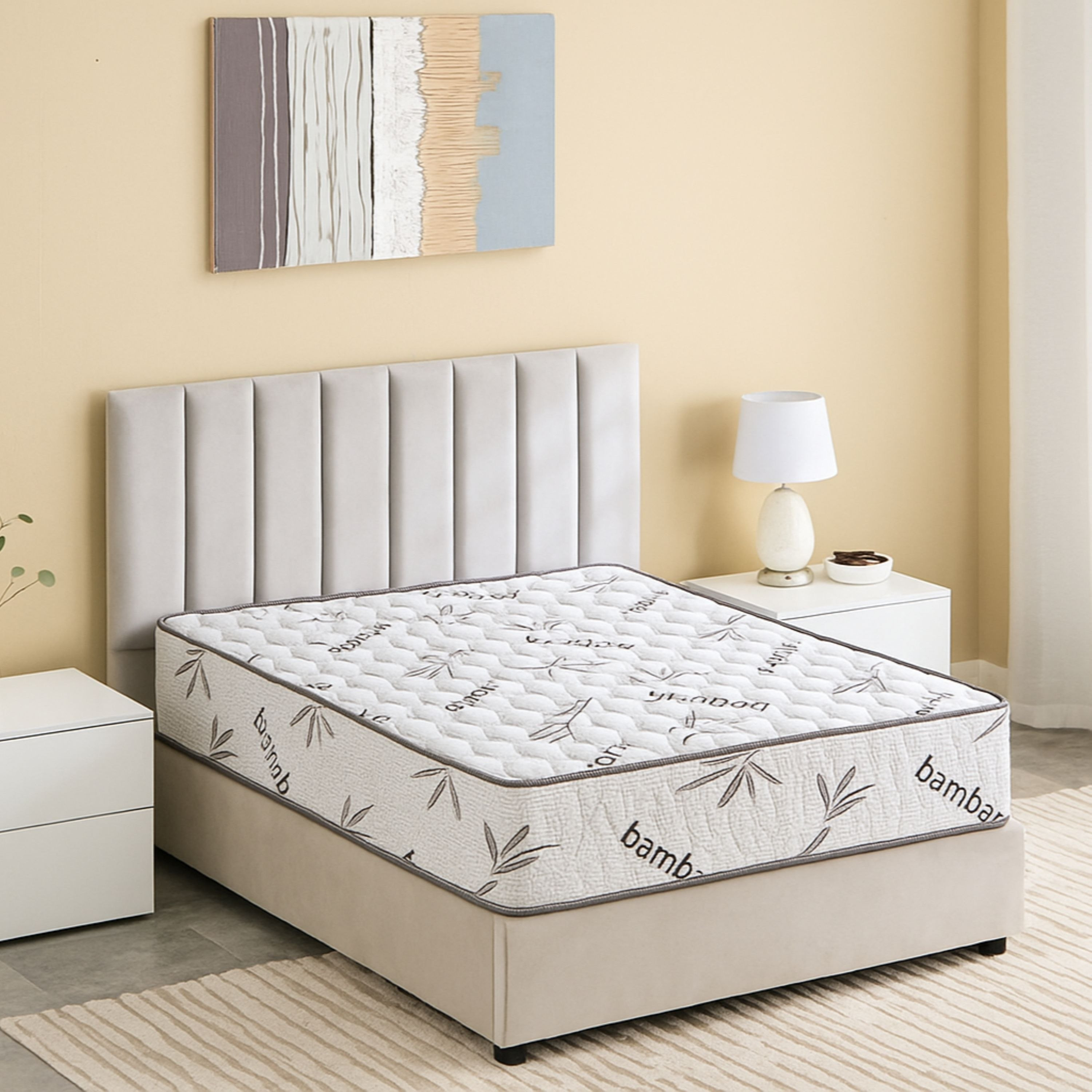 SleepNest iBamboo Knitted Breathable Fabric Medium Firm Pocket Spring Queen Mattress - 150x200x25 cm-PROMO_HB_KSA_HBX10_190925-image-3