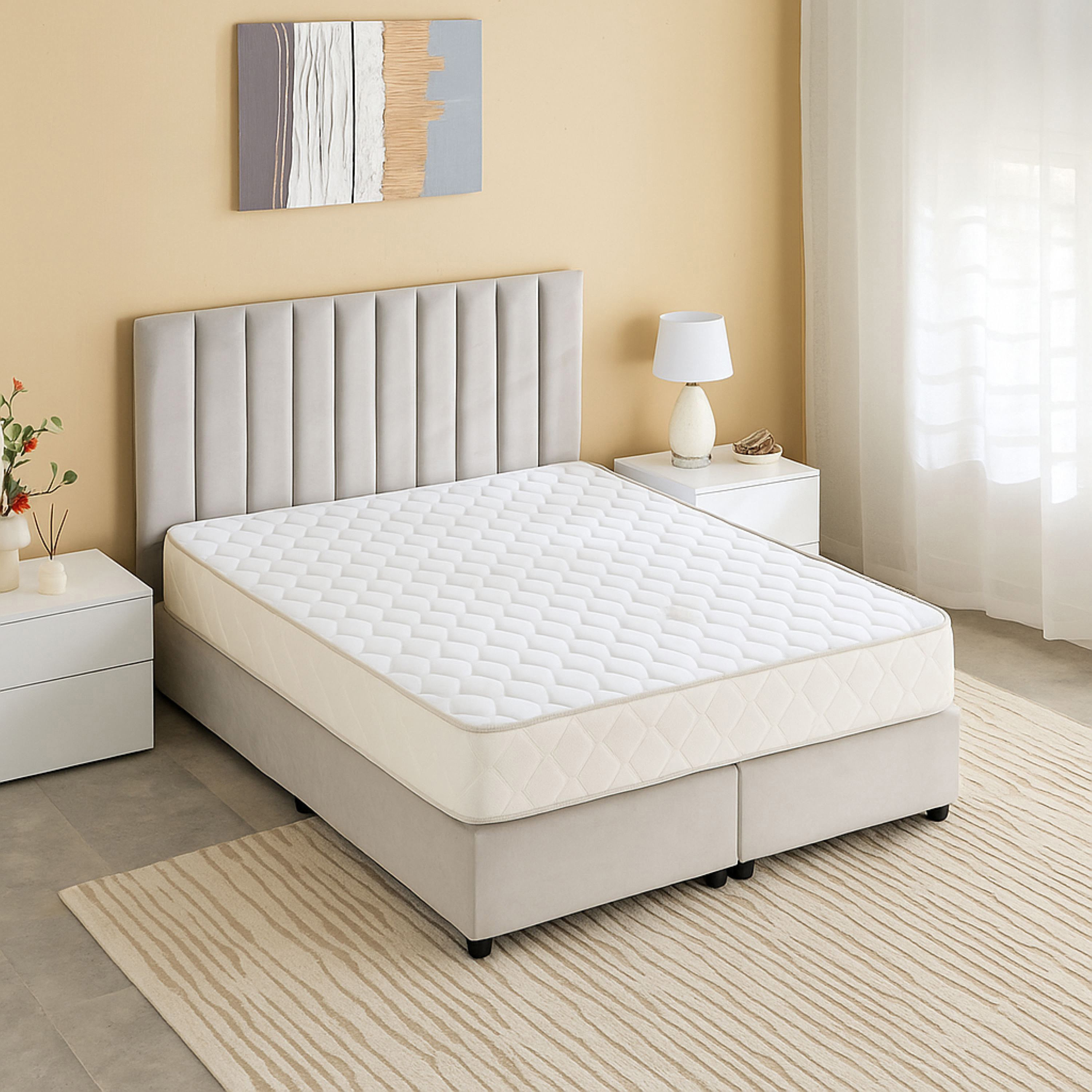 SleepNest iDeluxe Knitted Breathable Fabric Side Foam Encased Bonnell Spring Mattress -150x200x24cm-PROMO_HB_KSA_HBX10_190925-image-3