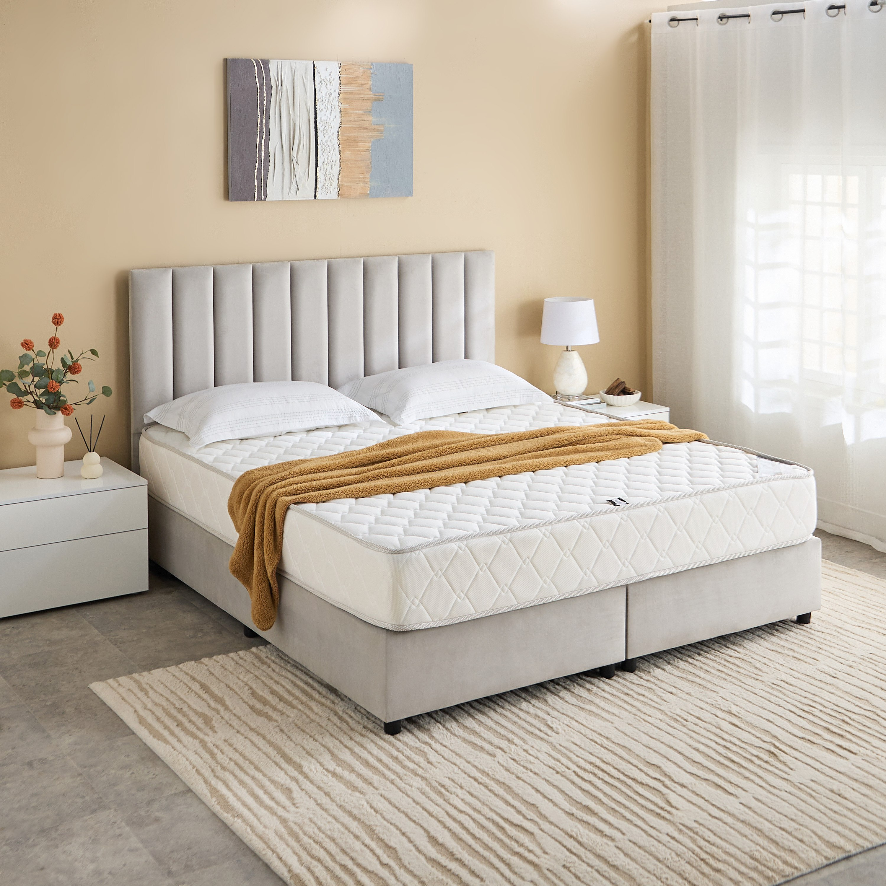 SleepNest iDeluxe Knitted Breathable Fabric Side Foam Encased Bonnell Spring Mattress -160x200x24cm -PROMO_HB_KSA_HBX10_190925-image-8