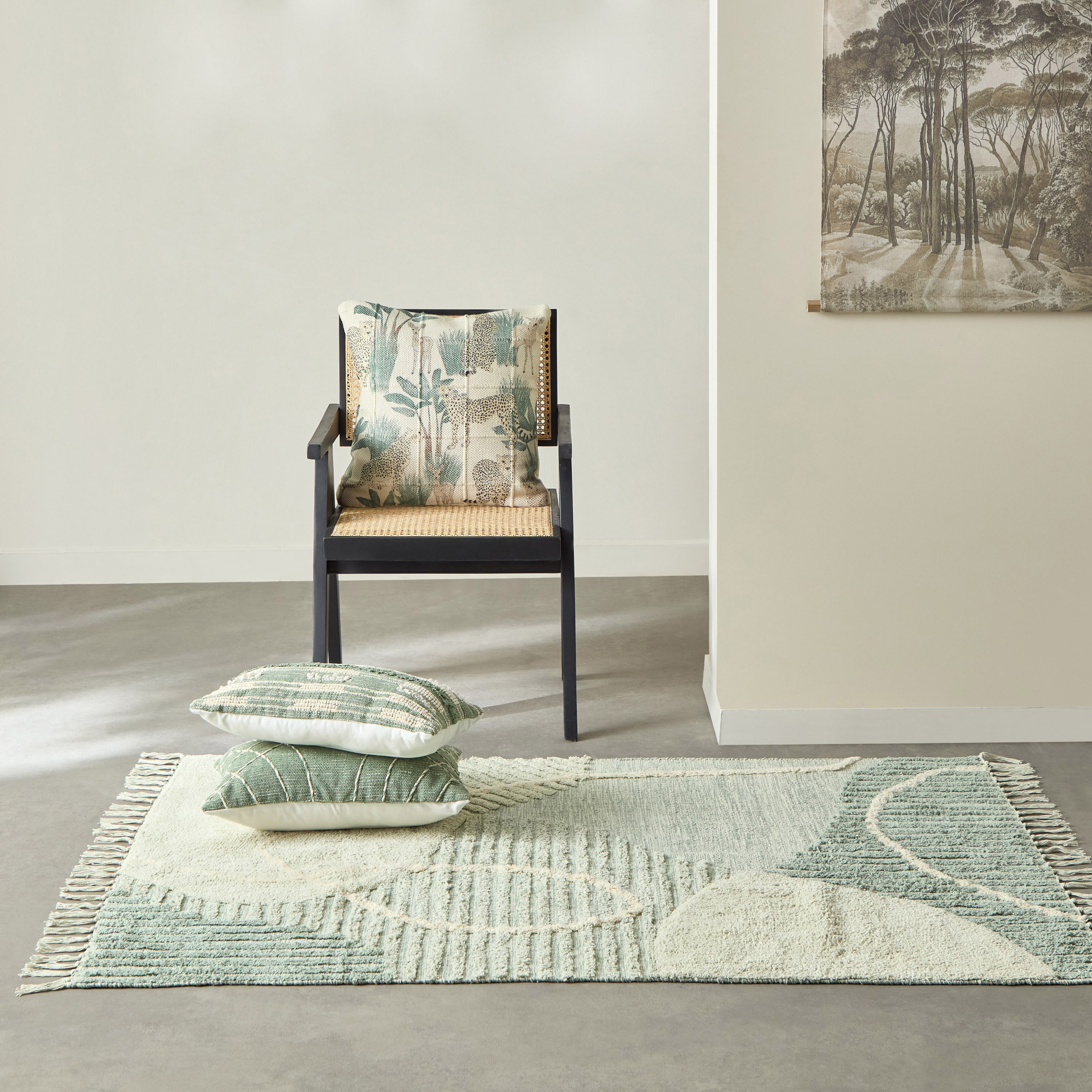 سجادة دوري قطن مخططة فيجا من آيزل - 60x90 سم-hbxdecorandfurnishings-floorcoverings-rugs-image-5