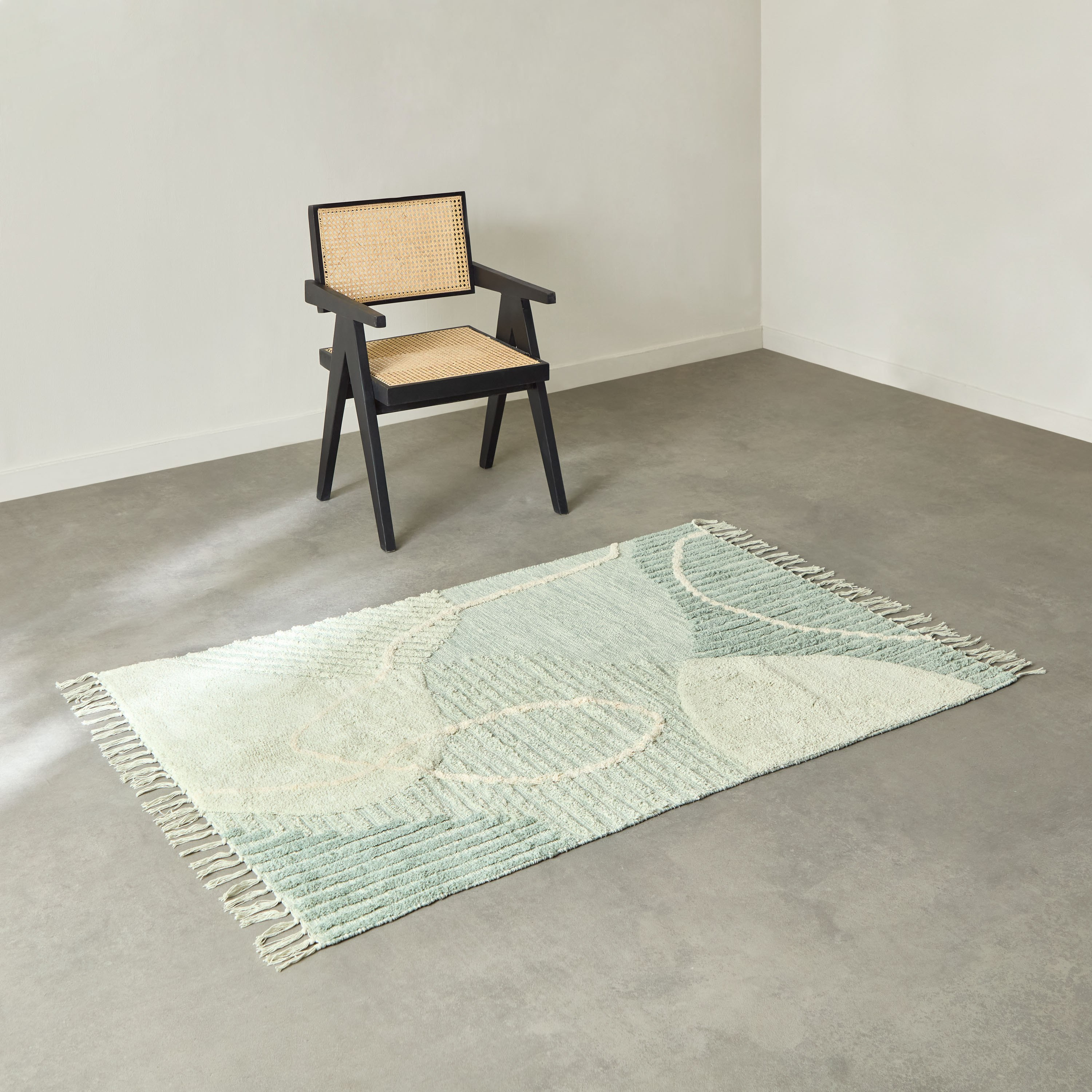 سجادة دوري قطن مخططة فيجا من آيزل - 80x150 سم-hbxdecorandfurnishings-floorcoverings-rugs-image-1