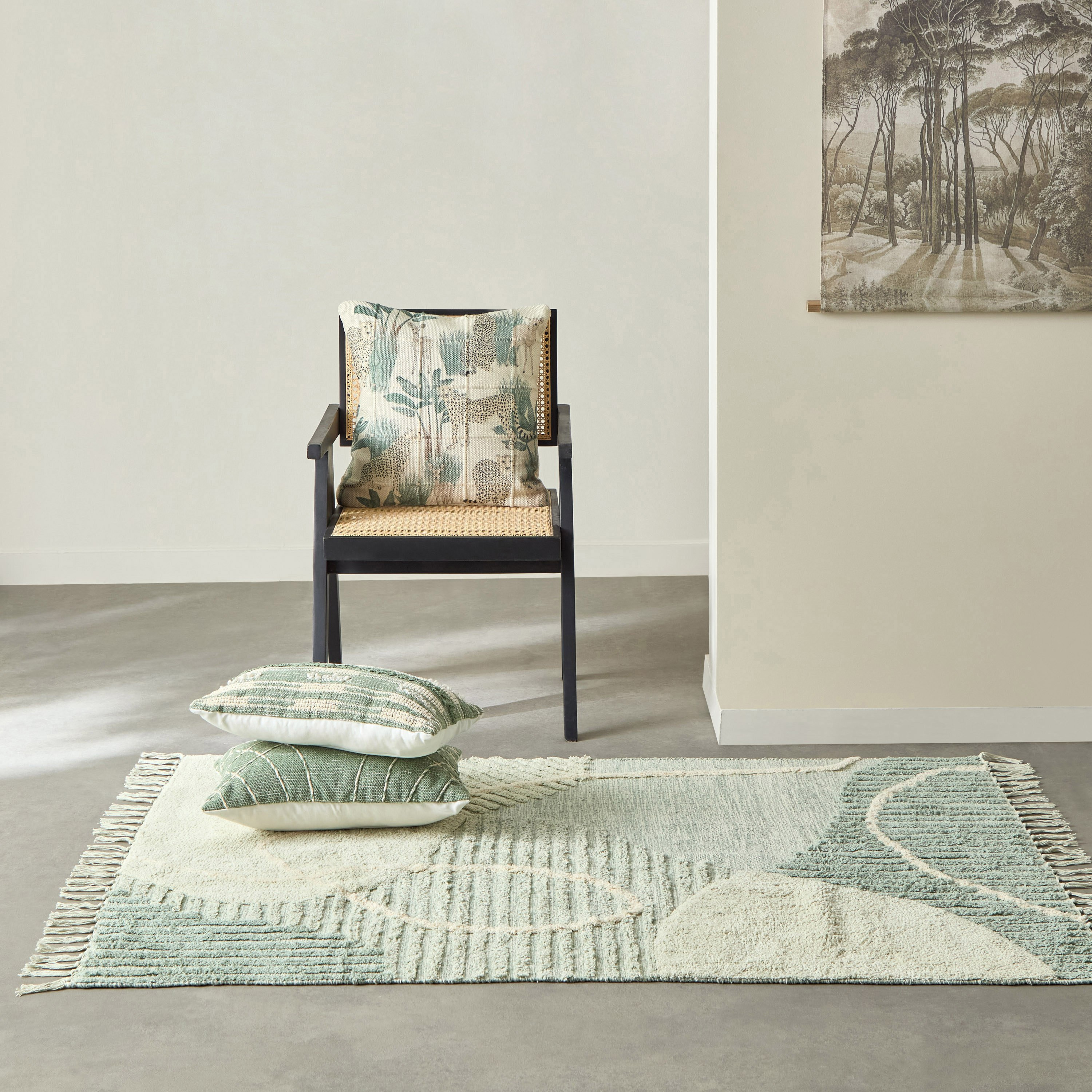 سجادة دوري قطن مخططة فيجا من آيزل - 80x150 سم-hbxdecorandfurnishings-floorcoverings-rugs-image-5