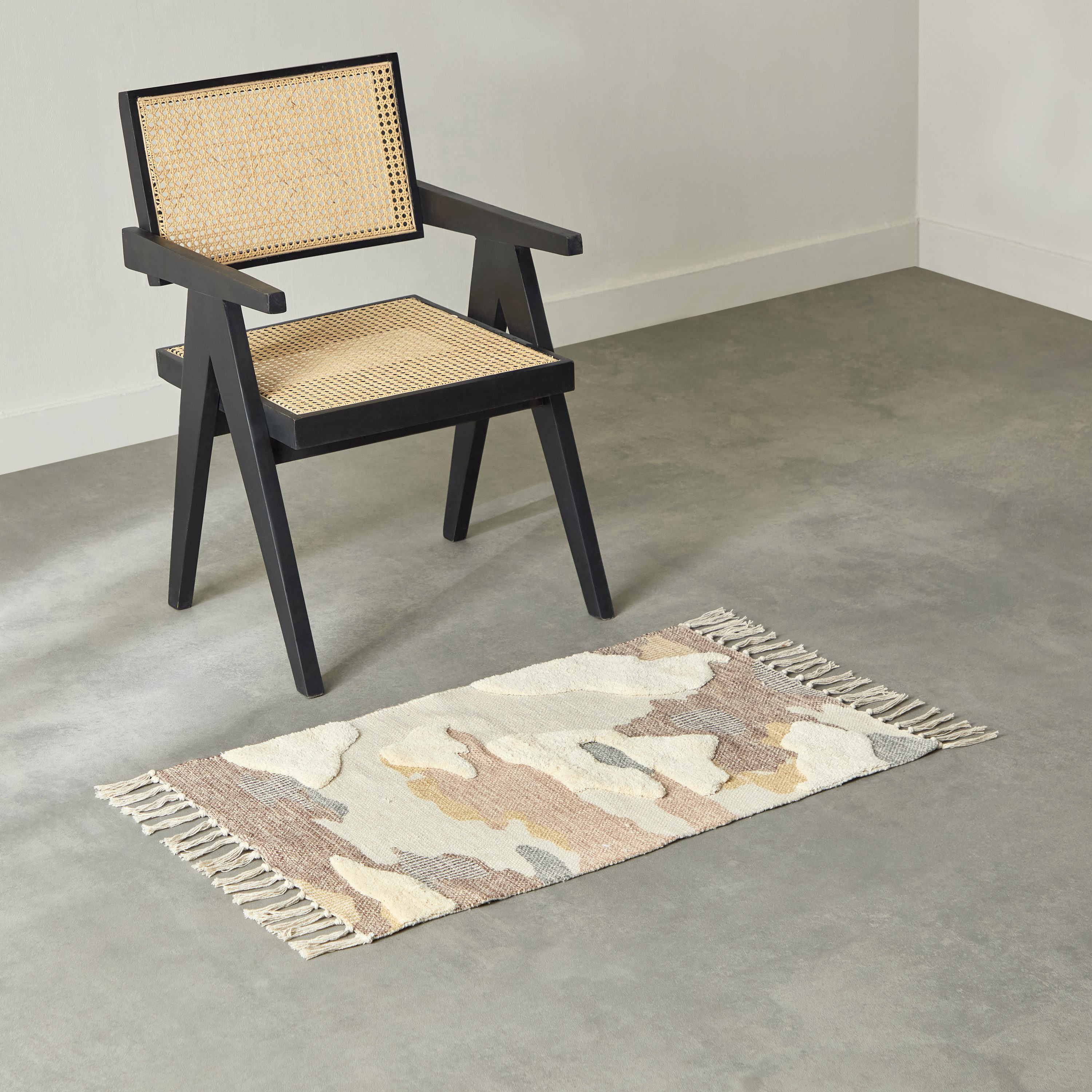 Aizel Cloudia Cotton Overtufted Dhurrie - 60x90 cm-hbxdecorandfurnishings-floorcoverings-rugs-image-1