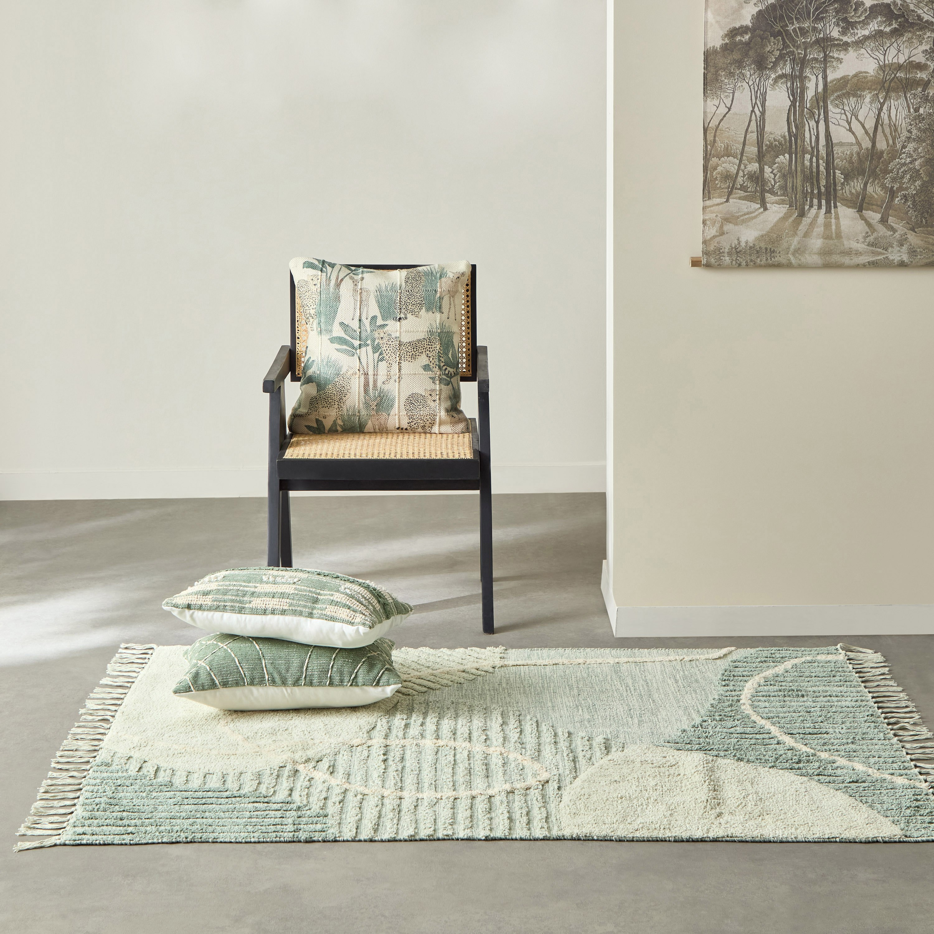 Aizel Vega Printed Overtufted Filled Cushion - 50x50 cm-hbxhomeware-hbxbedroom-image-4