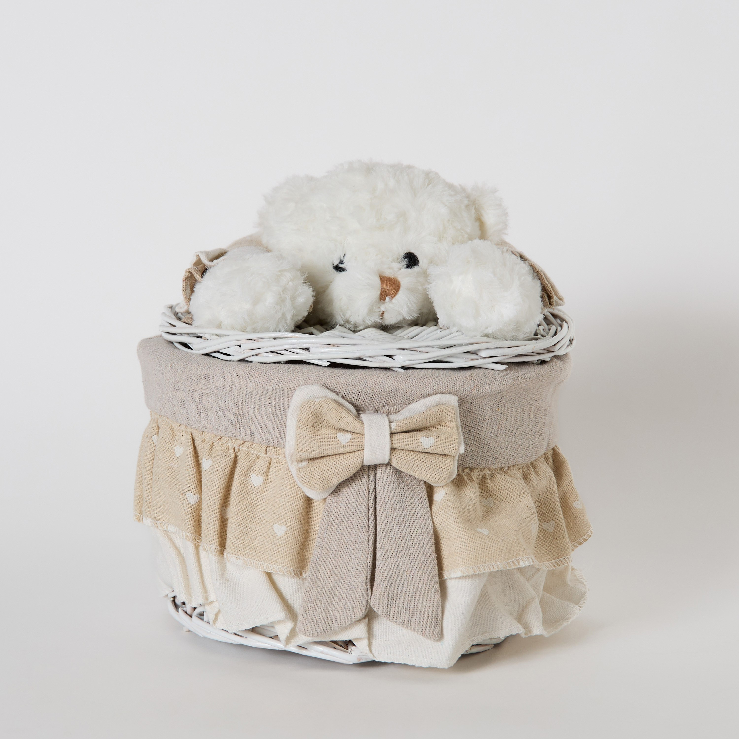 سلة تخزين صغيرة جدا من الصفصاف على شكل دب مع فيونكة - 21x16×55 سم-hbxhomeware-hbxkidsandyouth-image-5