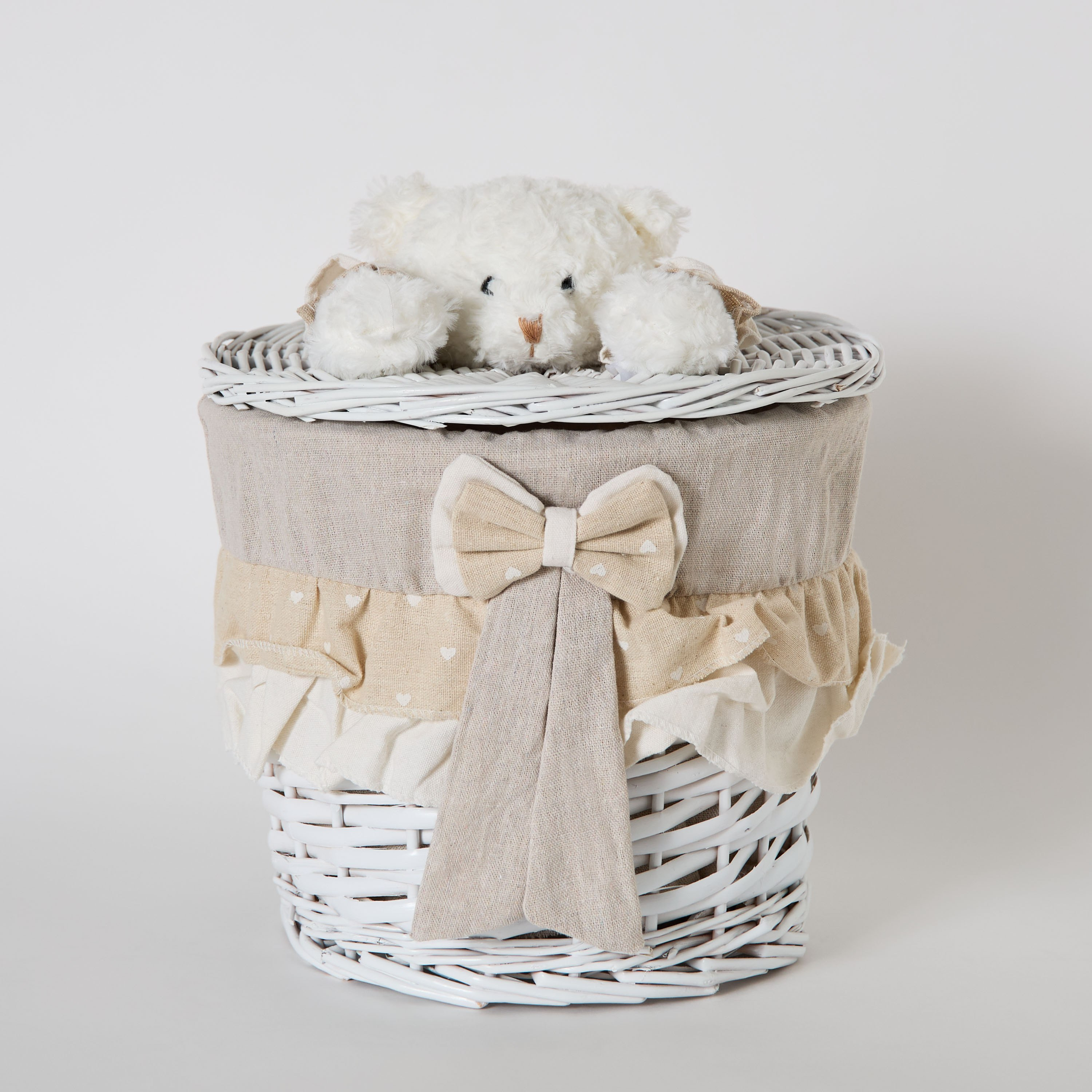 سلة تخزين صغيرة من الصفصاف على شكل دب مع فيونكة - 29×55 سم-hbxhomeware-hbxkidsandyouth-image-5