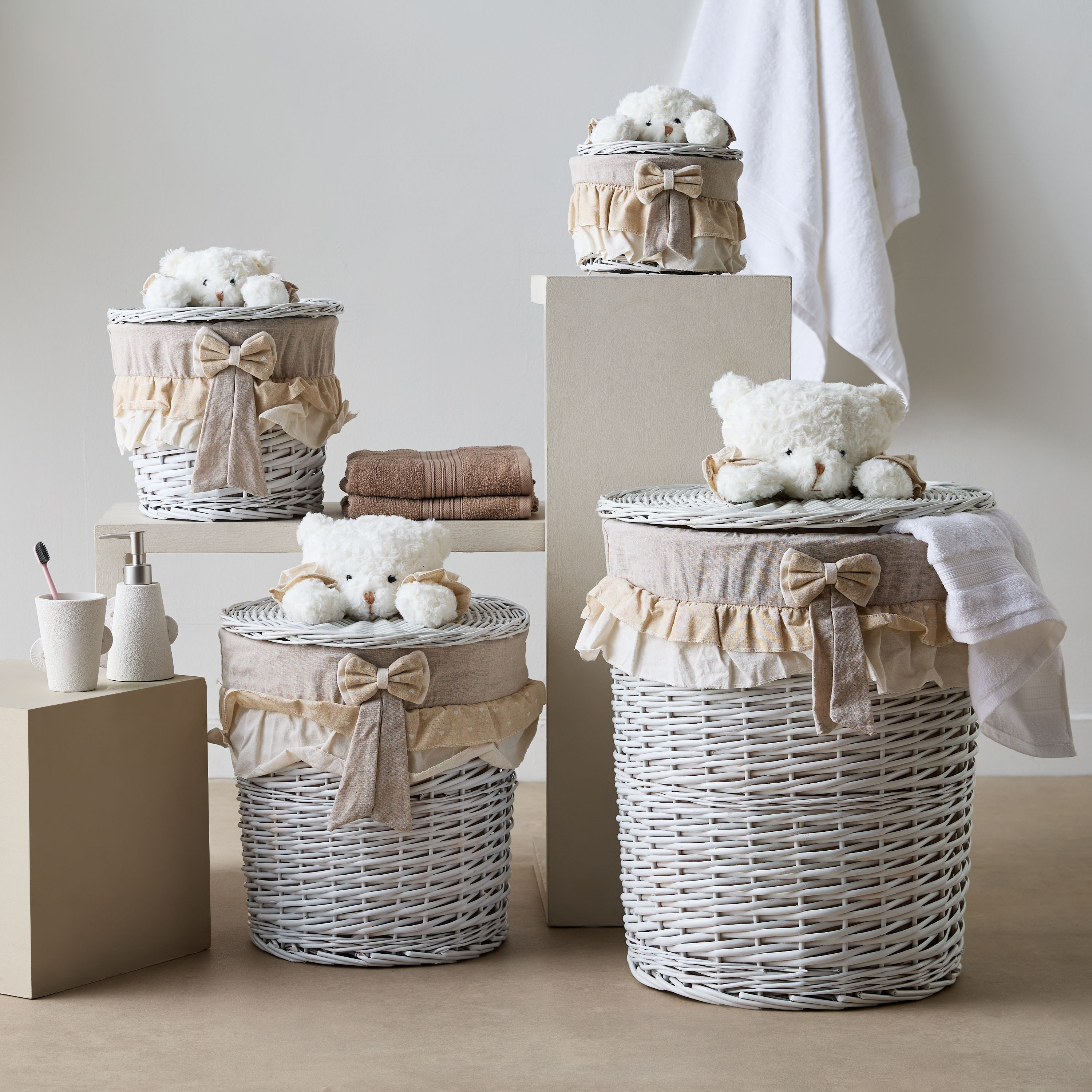 سلة تخزين كبيرة من الصفصاف على شكل دب مع فيونكة - 45×55 سم-hbxhomeware-hbxkidsandyouth-image-4