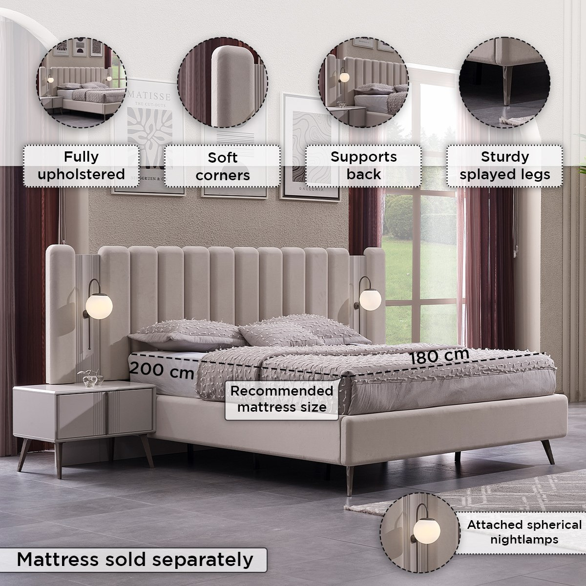 طقم غرفة نوم كينج 6 قطع بسرير هيدروليك من كونراد- 180x200 سم-hbxbedroom-bedsandbedsets-bedroomsets-king-image-5