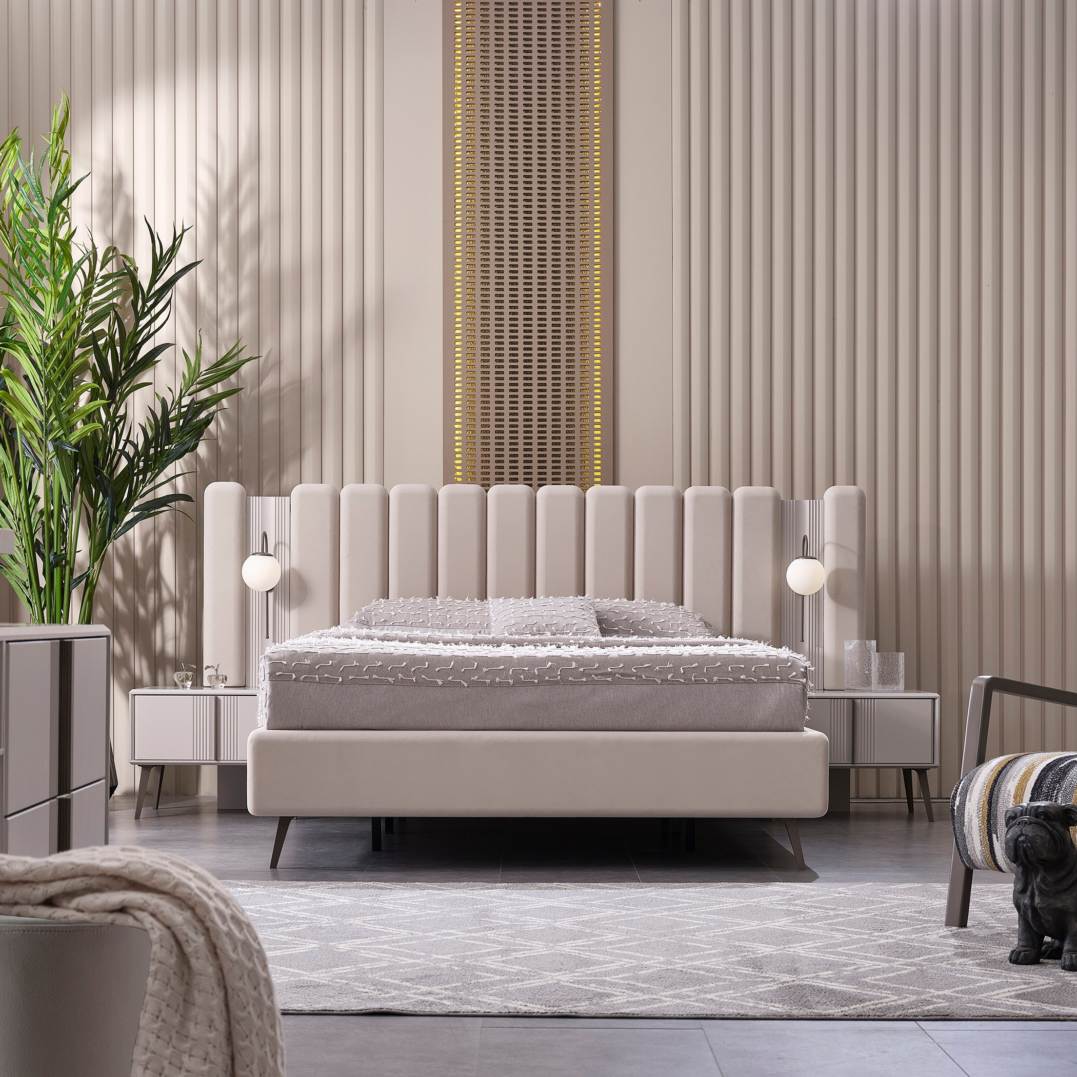 طقم غرفة نوم كينج 6 قطع بسرير هيدروليك من كونراد- 180x200 سم-hbxbedroom-bedsandbedsets-bedroomsets-king-image-2