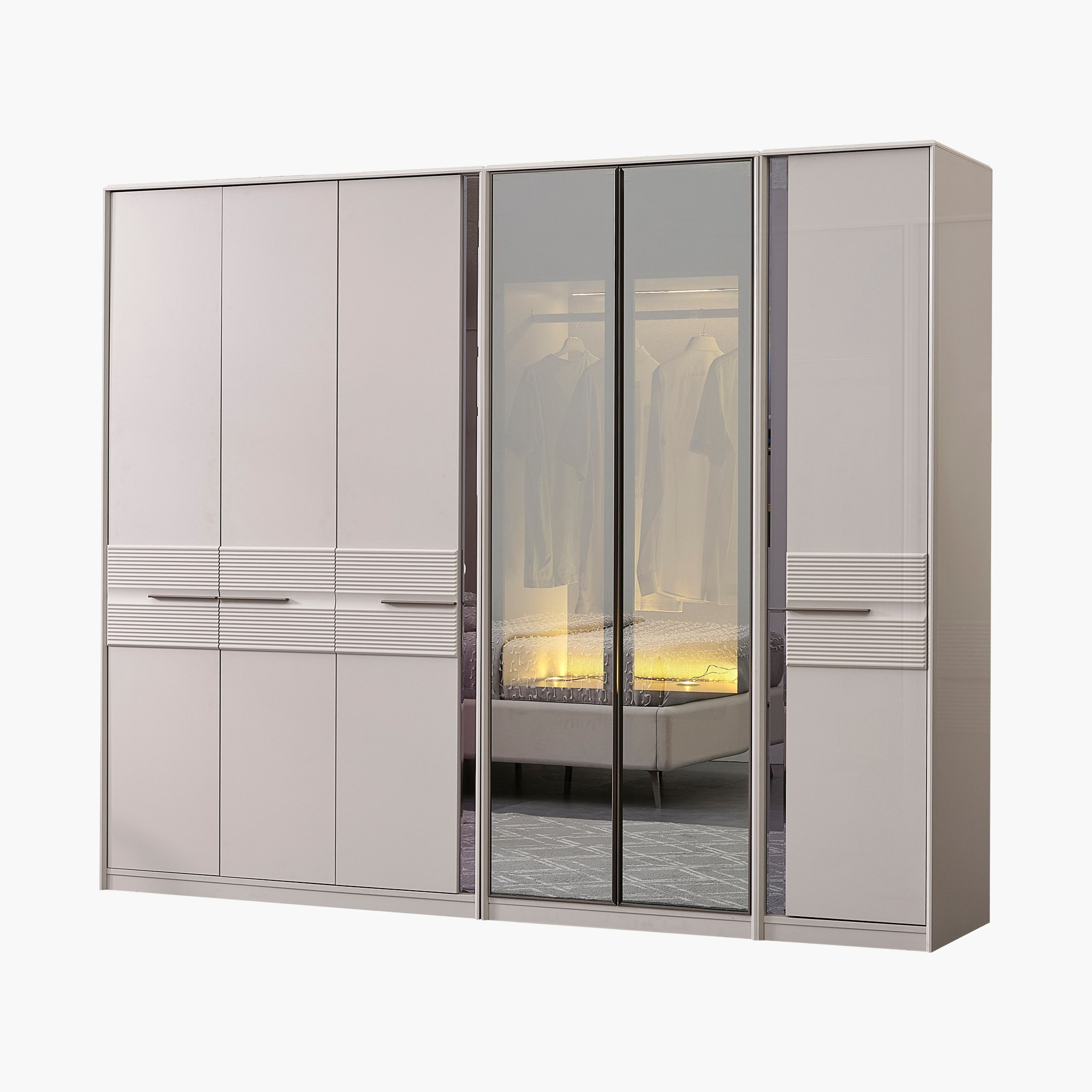 خزانة ملابس 6 أبواب بمرآة من كونراد-hbxfurniture-wardrobes-image-2