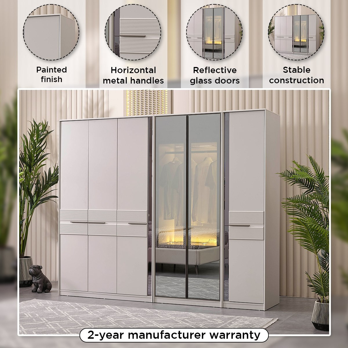 خزانة ملابس 6 أبواب بمرآة من كونراد-hbxfurniture-wardrobes-image-4