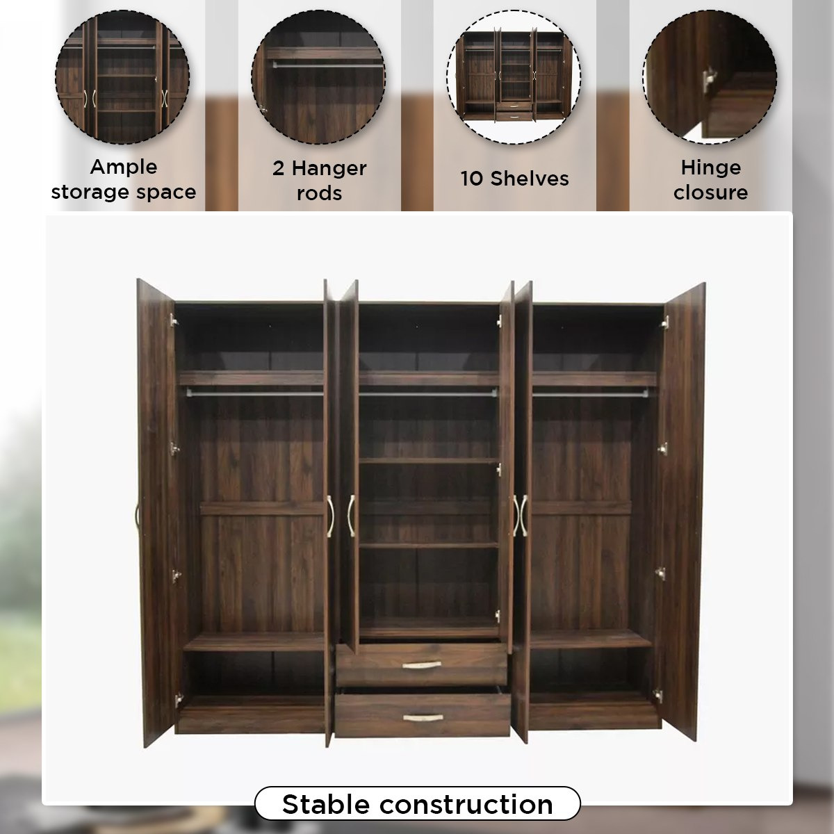 Kulltorp Plus 6-Door Wardrobe-hbxfurniture-wardrobes-image-5