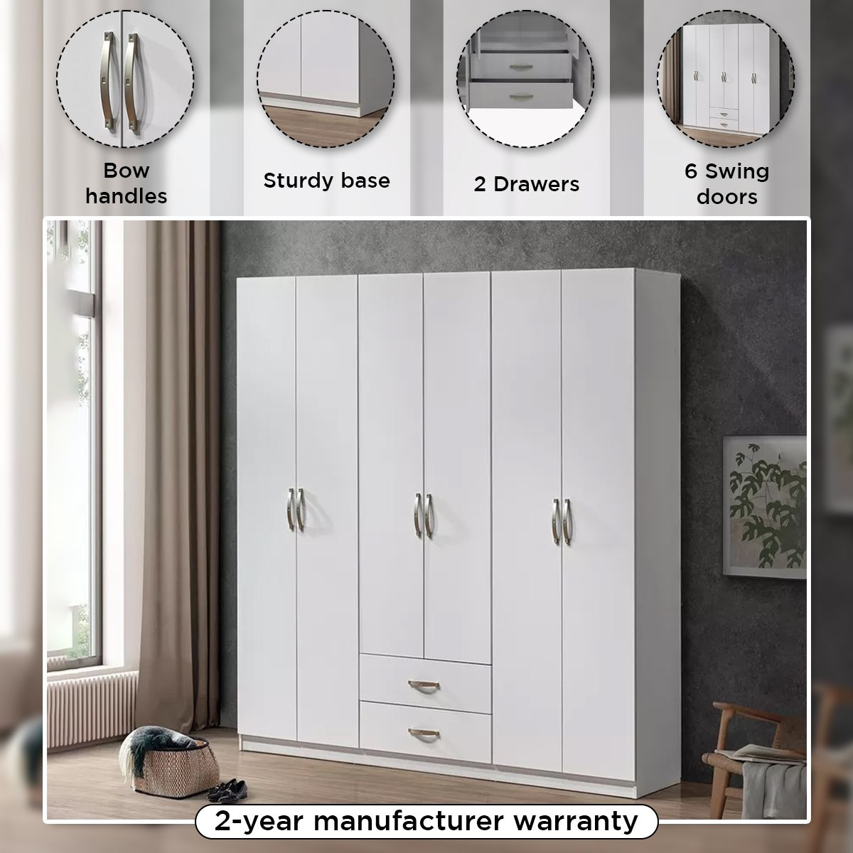 Kulltorp Plus 6-Door Wardrobe-hbxfurniture-wardrobes-image-4