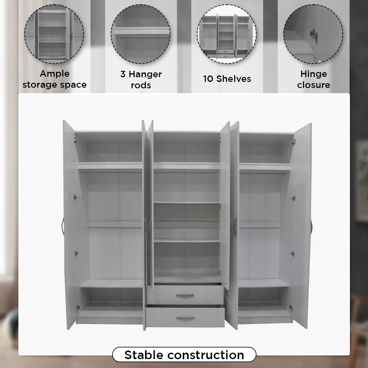 Kulltorp Plus 6-Door Wardrobe-hbxfurniture-wardrobes-image-5