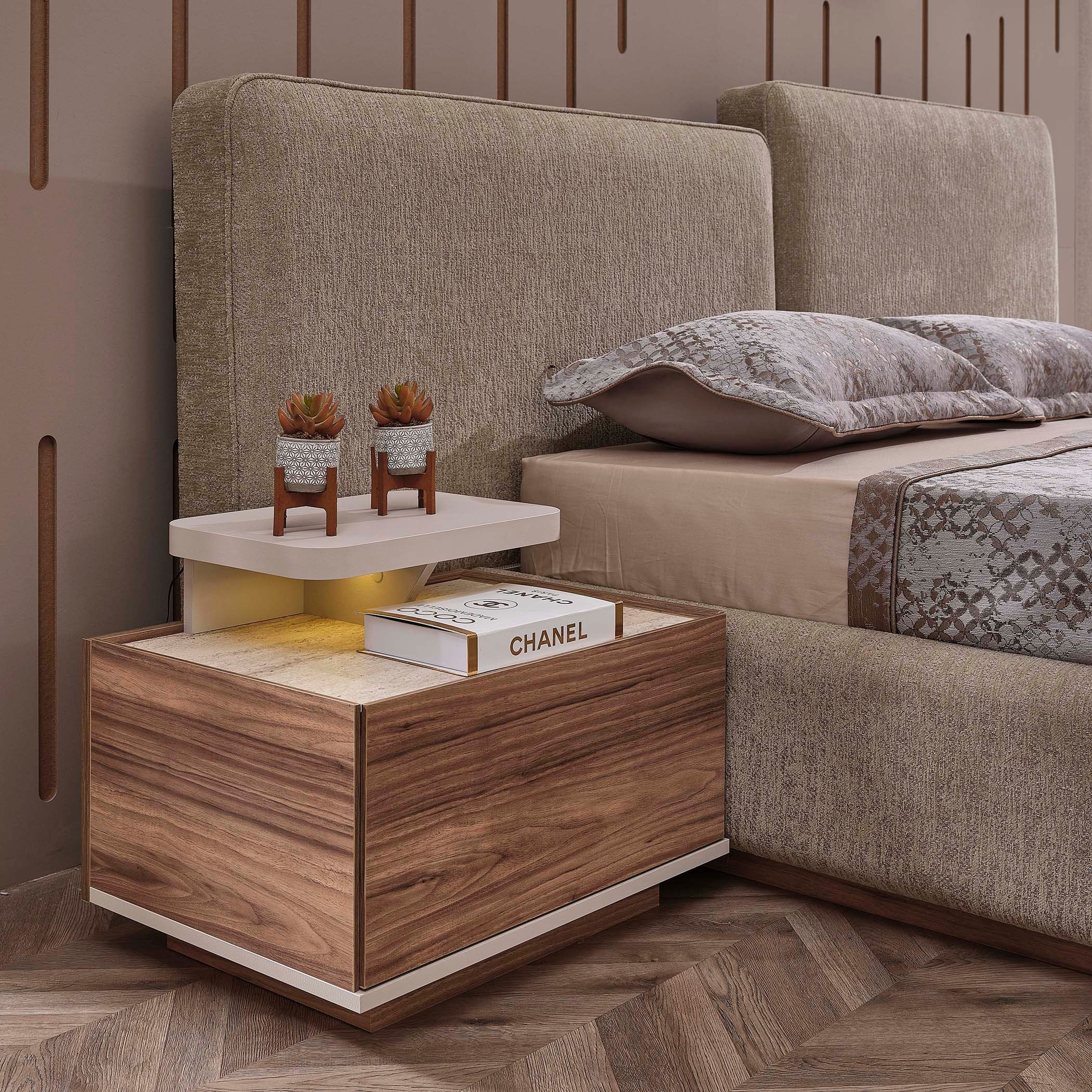 طقم غرفة نوم كينج 6 قطع منجدة بمساحة تخزين هيدروليك من بريستيج - 180x200 سم-hbxbedroom-bedsandbedsets-bedroomsets-king-image-17