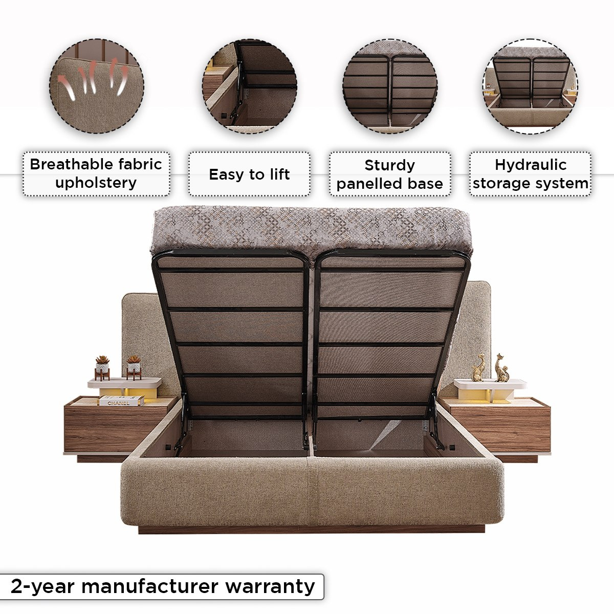طقم غرفة نوم كينج 6 قطع منجدة بمساحة تخزين هيدروليك من بريستيج - 180x200 سم-hbxbedroom-bedsandbedsets-bedroomsets-king-image-6